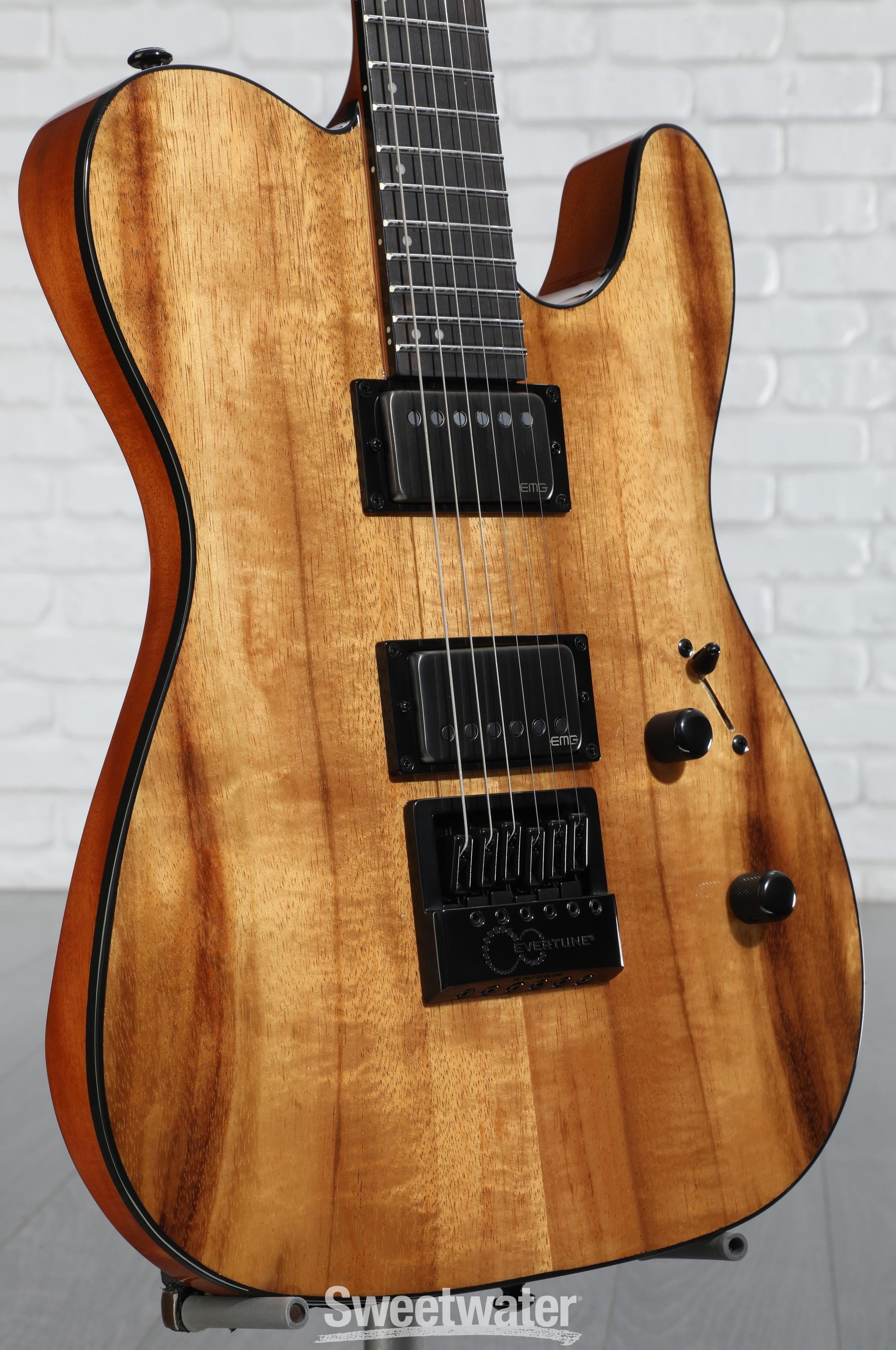 ESP LTD TE-1000 EverTune Koa Electric Guitar - Natural Gloss