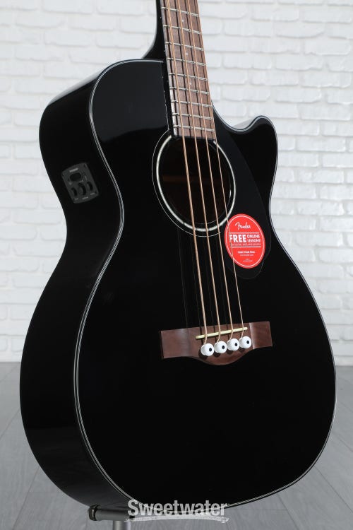 Fender CB-60SCE Acoustic-electric Concert Bass Guitar - Black