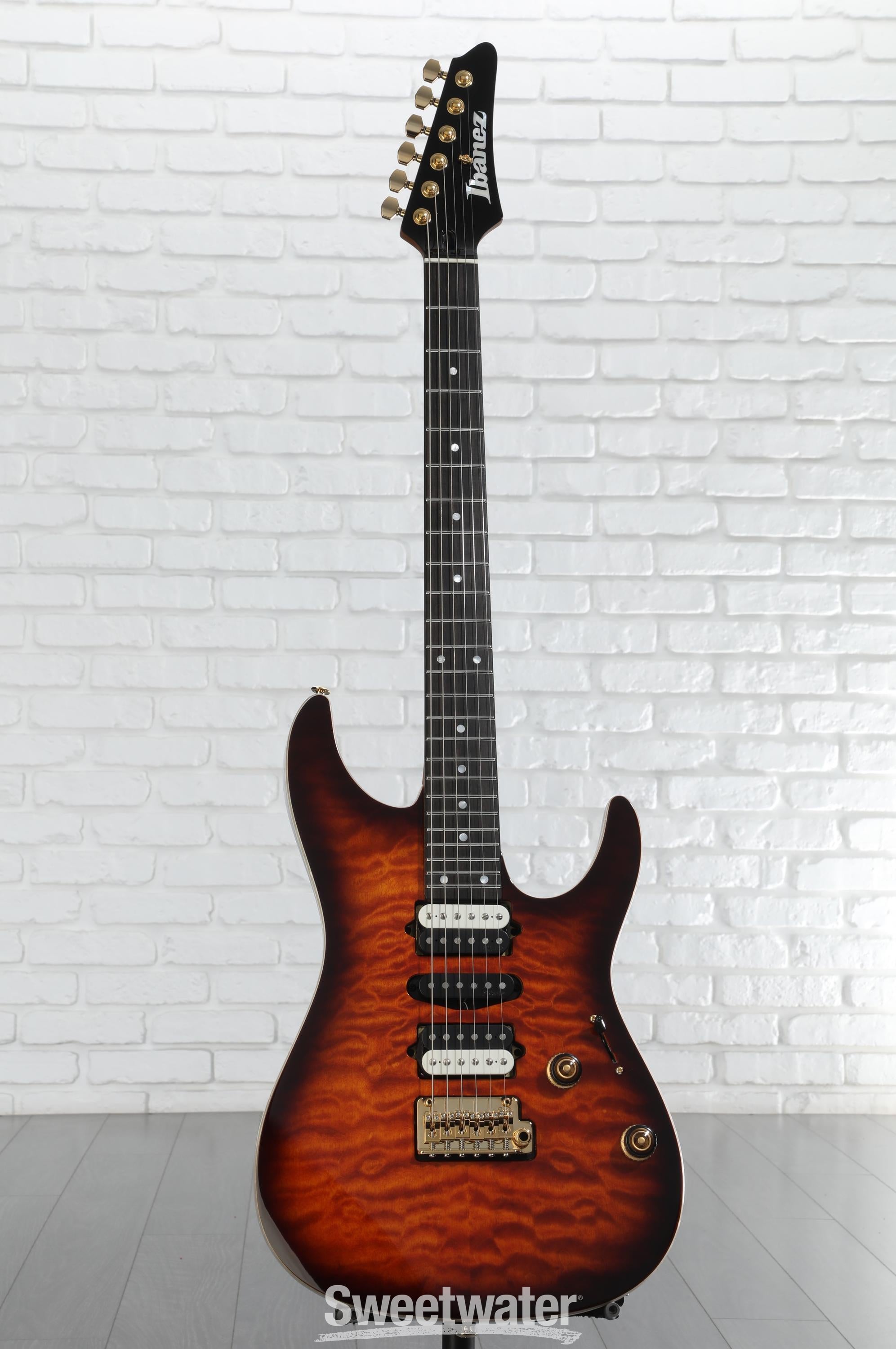 ギター Ibanez premium Ibanez Premium AZ47P1QM Electric Guitar - Dragon Eye Burst