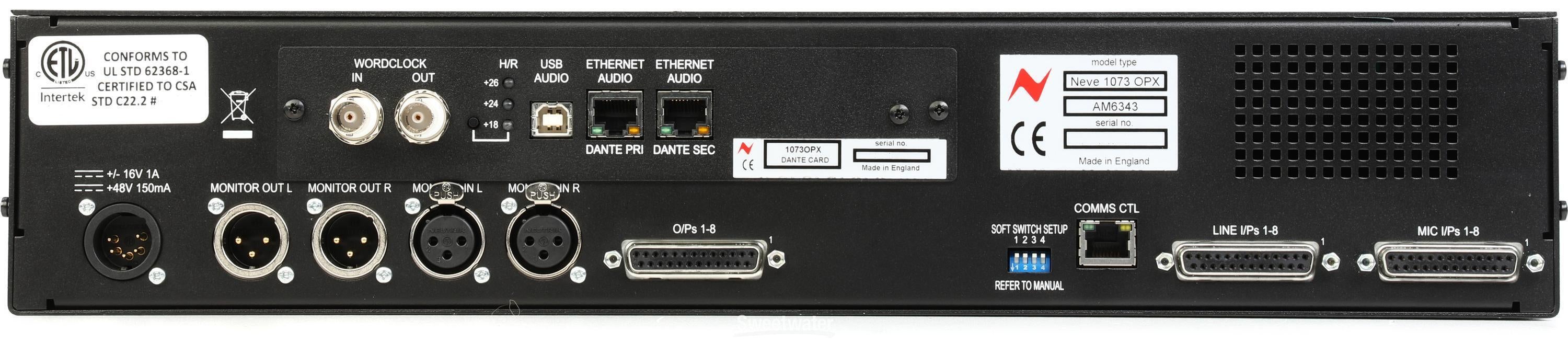 Neve 1073OPX 8-channel Microphone Preamp with Remote Control and