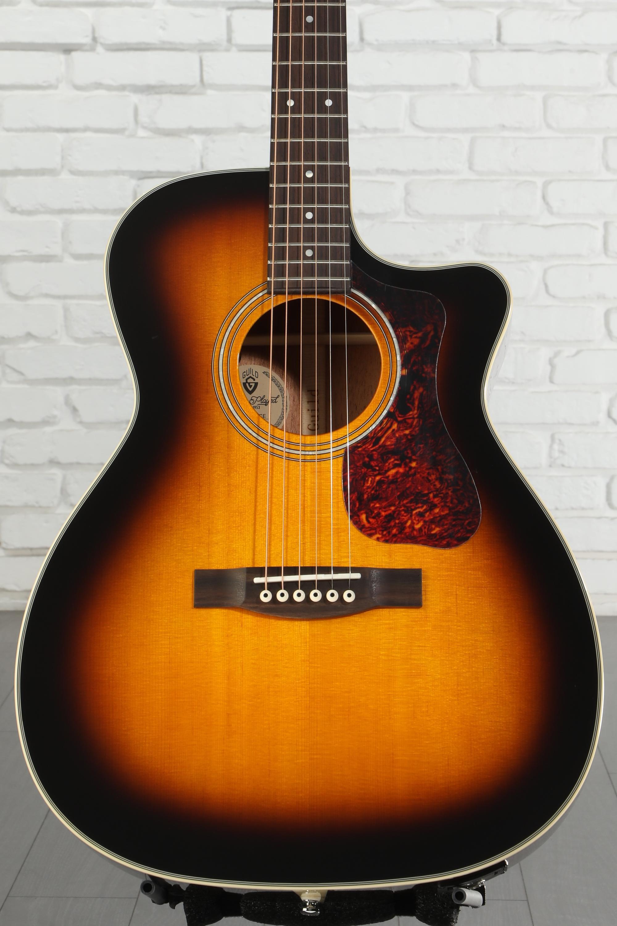 Guild OM-140CE Orchestra Acoustic-Electric Guitar - Antique Burst