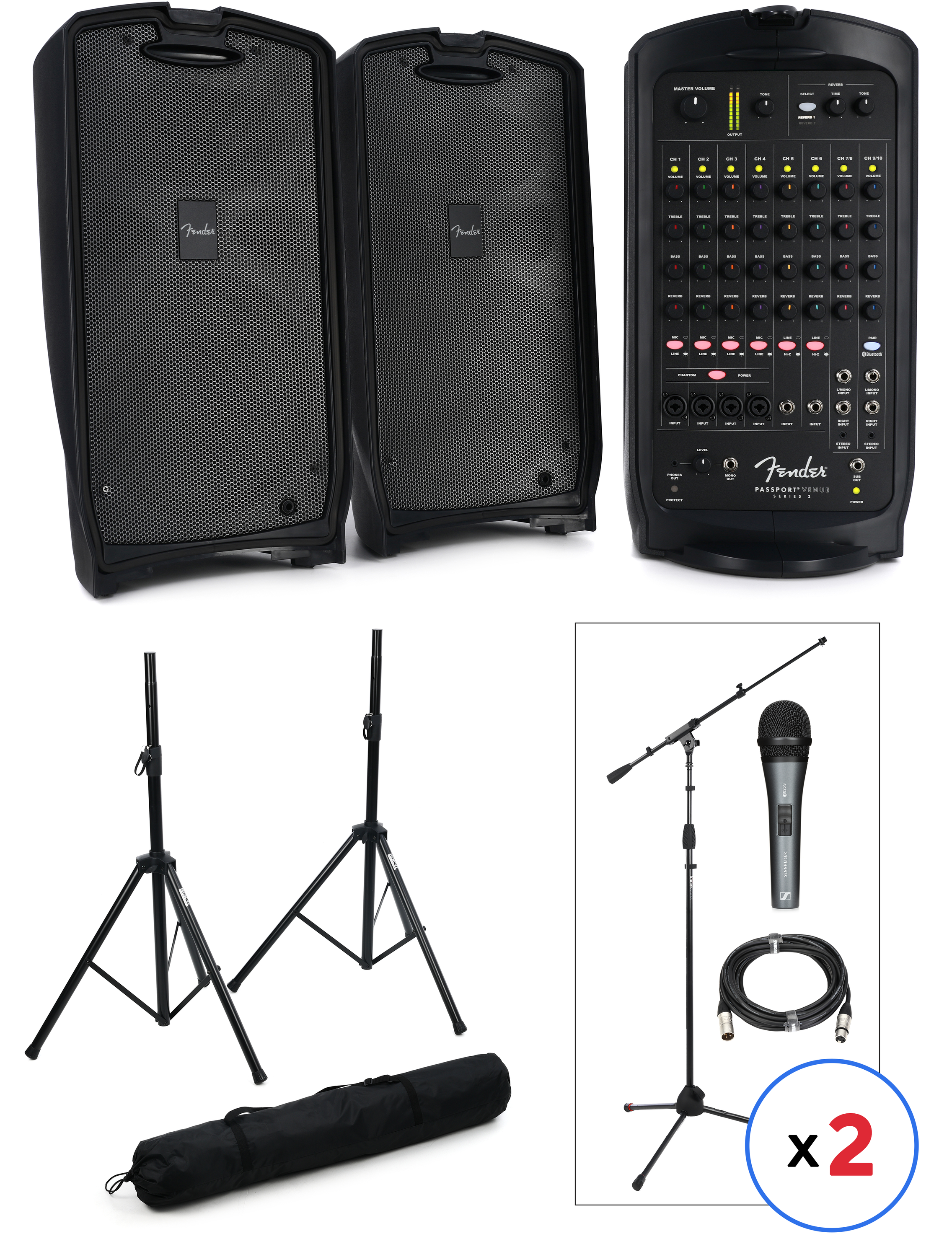 Fender Passport Venue S2 Portable PA Person Bundle Sweetwater