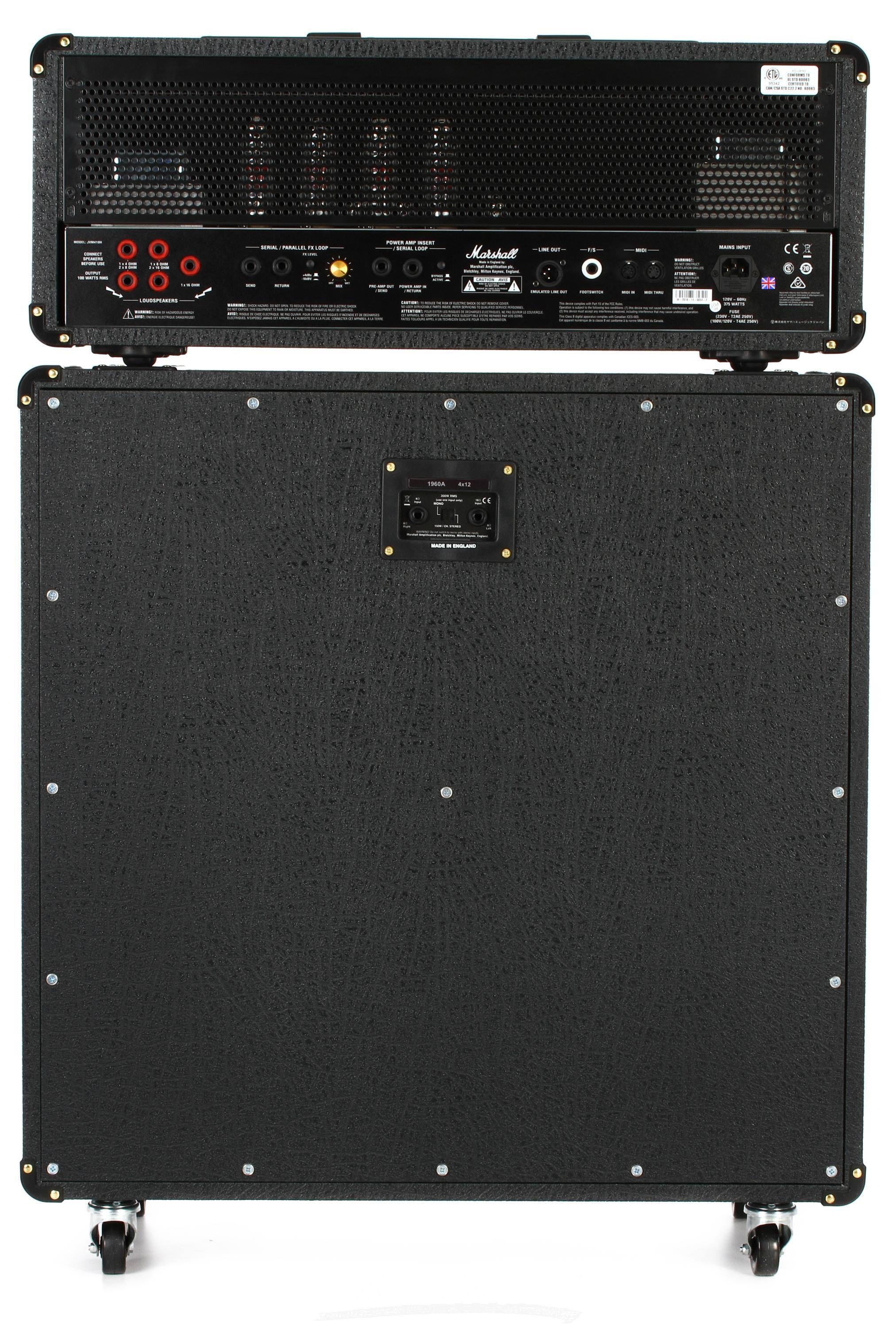 Marshall JVM410H/1960A Angled Half Stack Package | Sweetwater