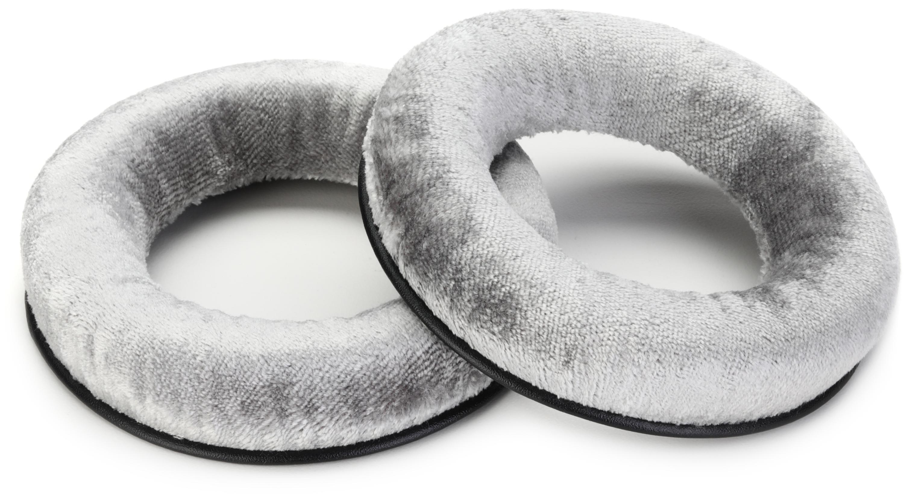 وسائد الأذن الفيلفور الرمادية الناعمة