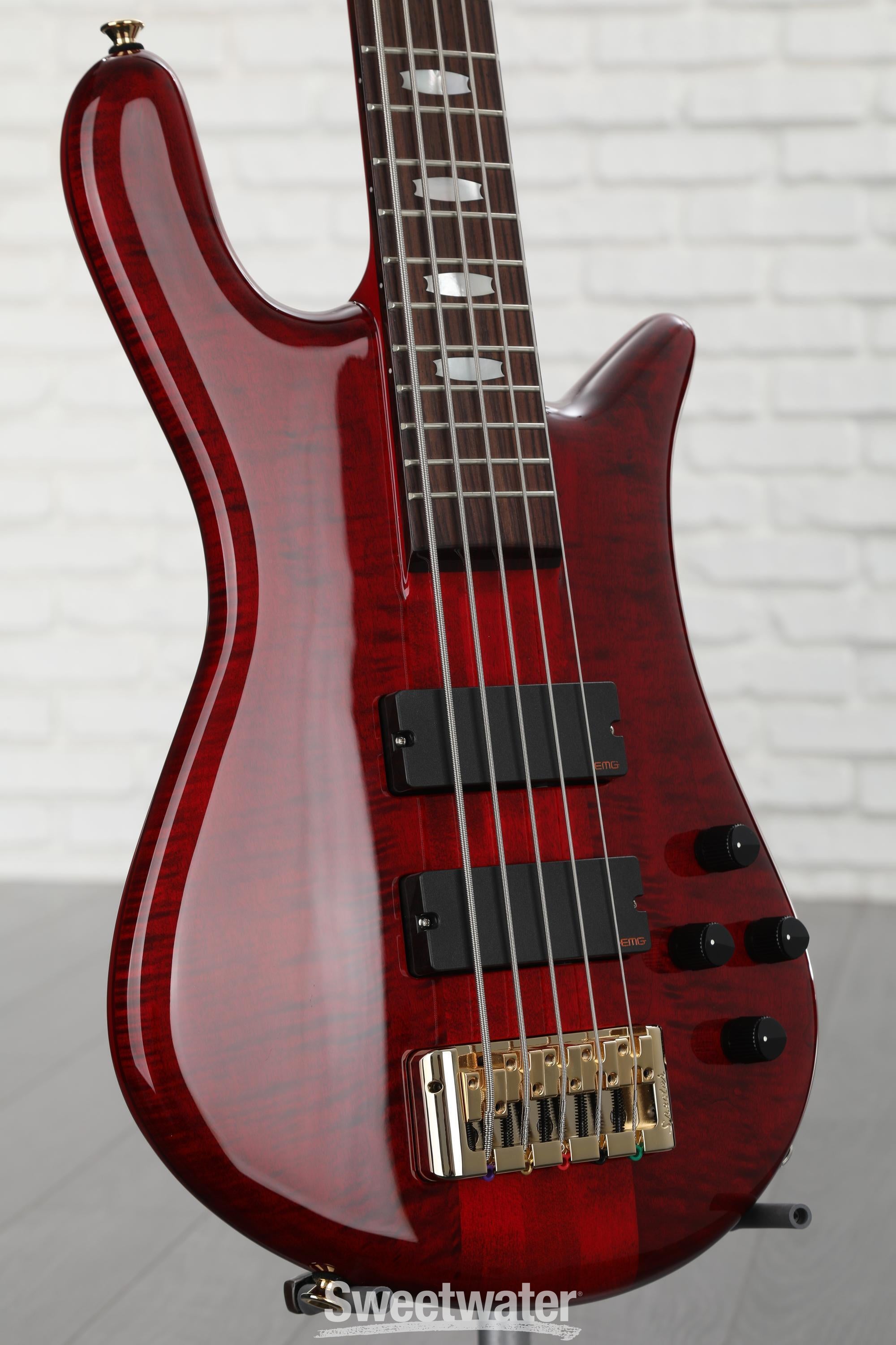 Spector Euro 4 LX Bass Guitar - Black Cherry Gloss | Sweetwater
