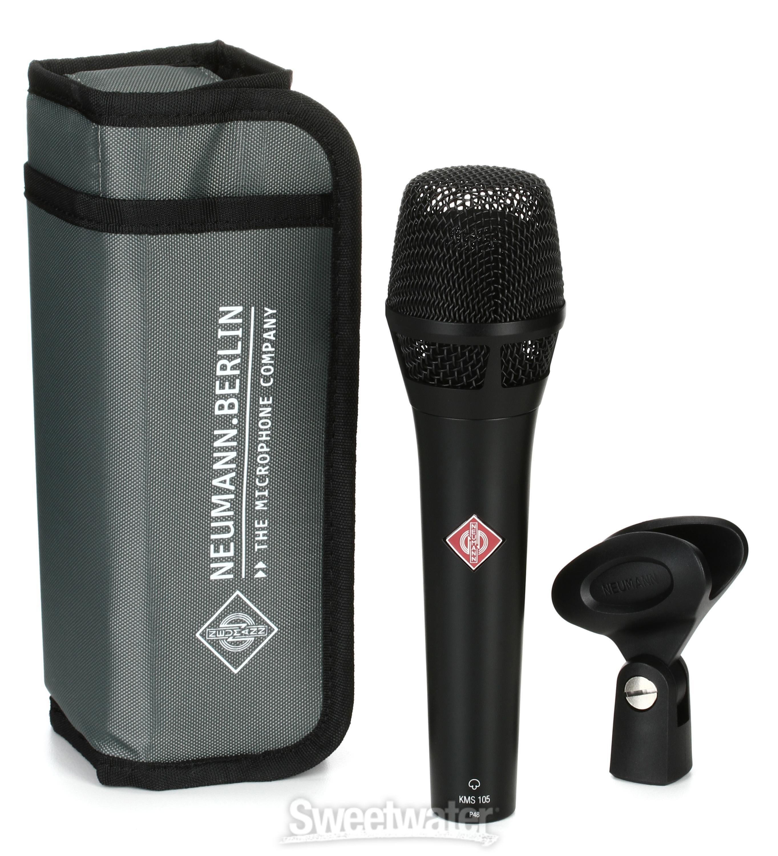 Neumann KMS 105 Supercardioid Condenser Handheld Vocal Microphone Matte  Black Sweetwater