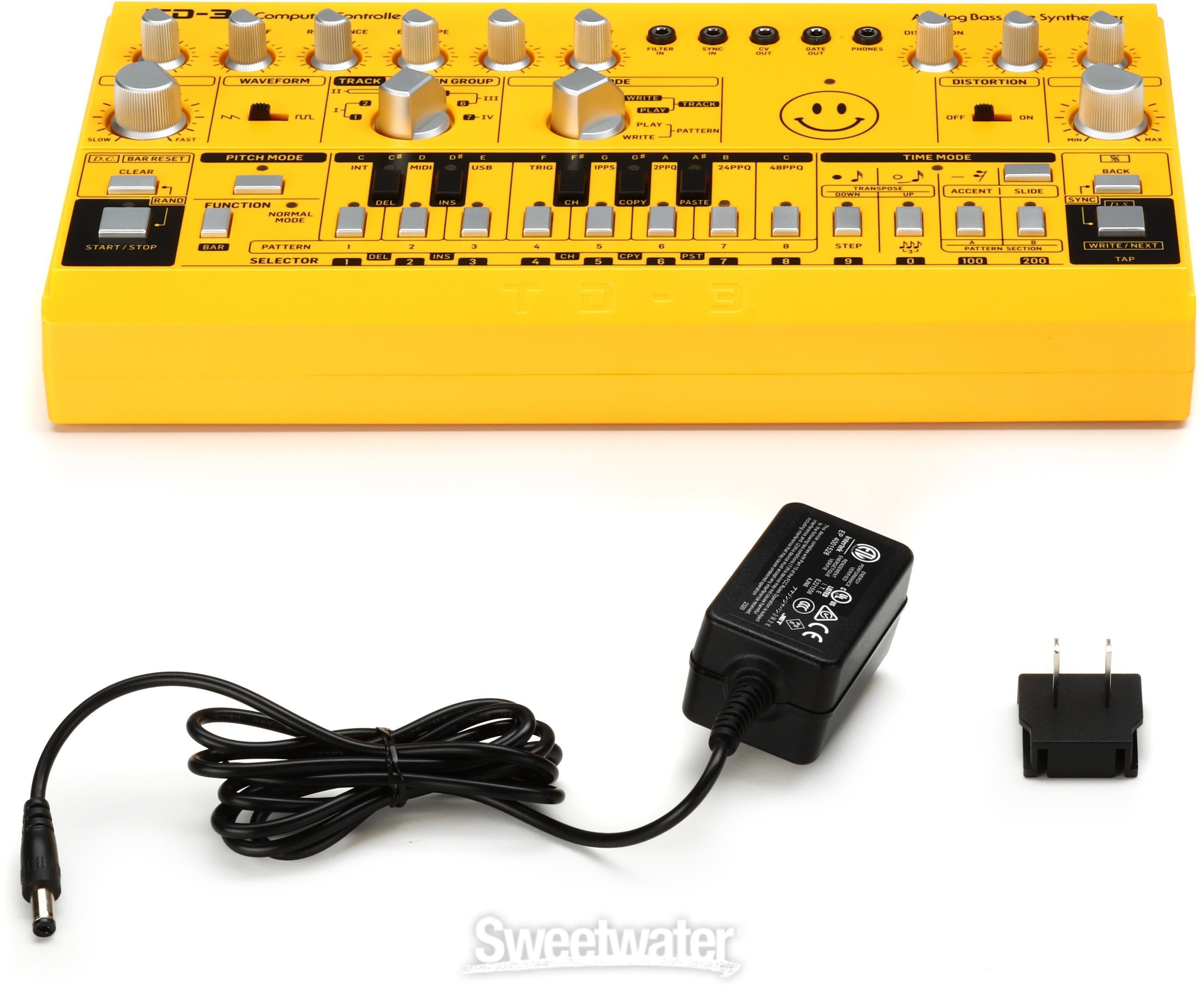 Behringer TD-3-Yellow Analog Bass Line Synthesizer - Yellow