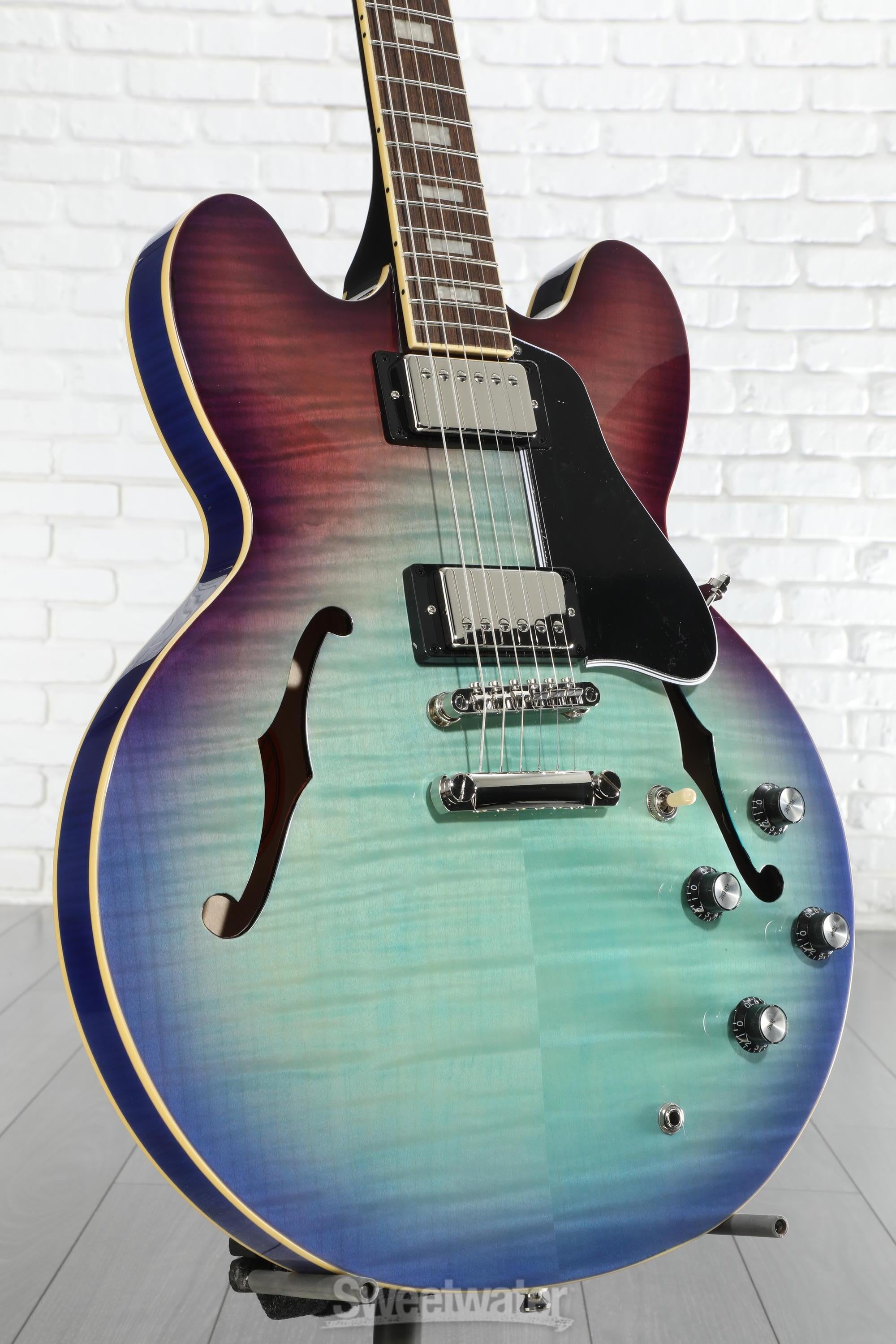 Epiphone ES-335 Figured Semi-hollowbody - Blueberry Burst | Sweetwater