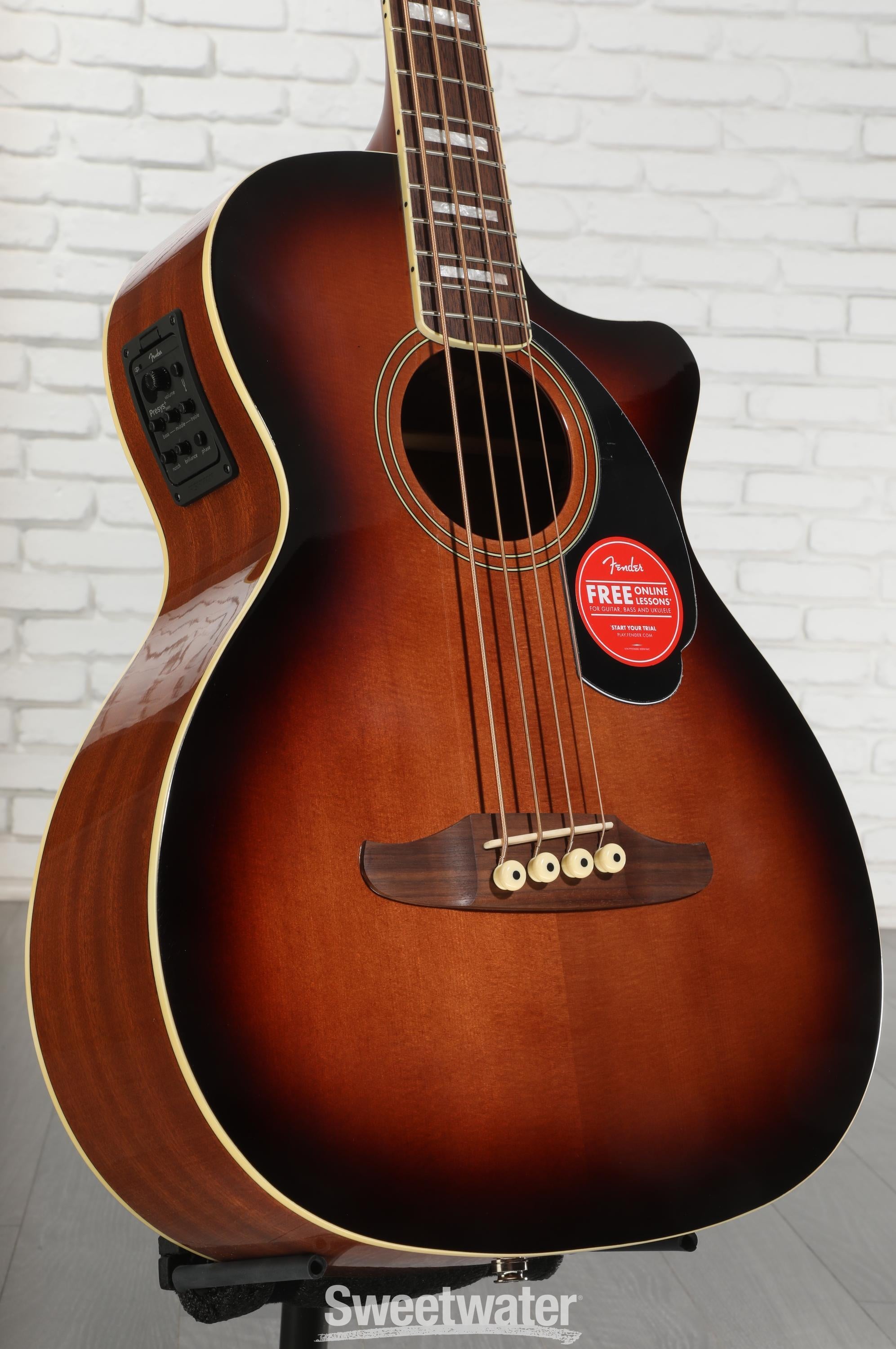 Fender Kingman Acoustic-electric Bass - Shaded Edge Burst | Sweetwater