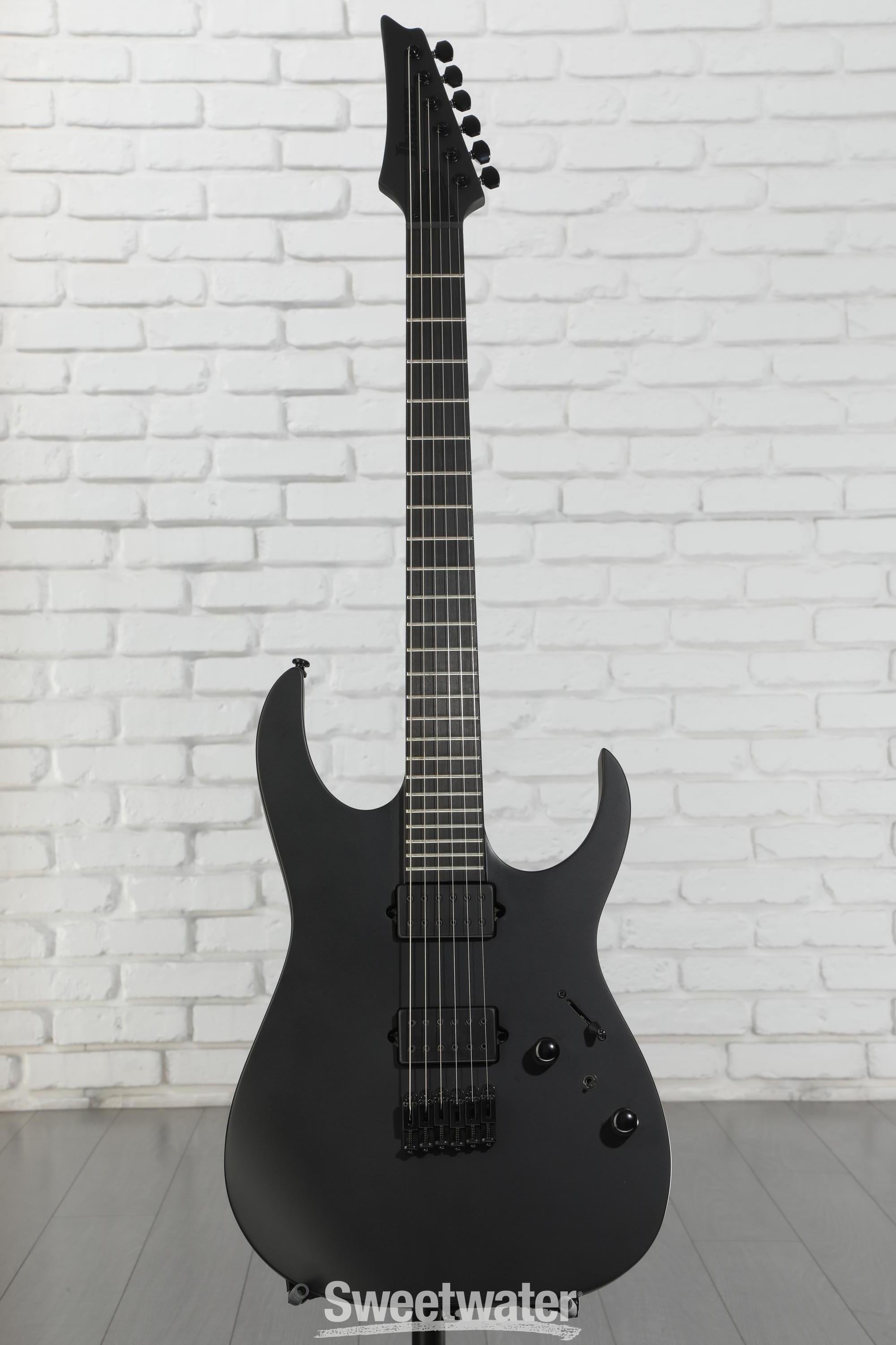 Ibanez RGRTB621 Iron Label Electric Guitar - Black Flat | Sweetwater