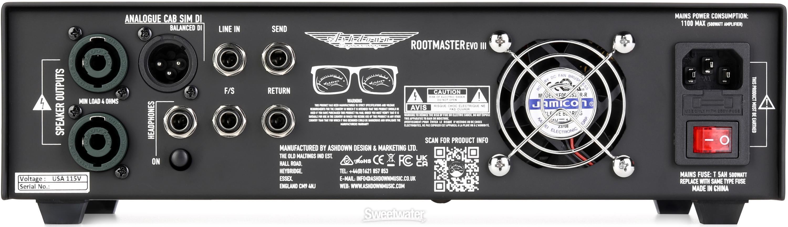 Ashdown Engineering RM-500-EVO-II 500W Bass Amp Head - Incognito