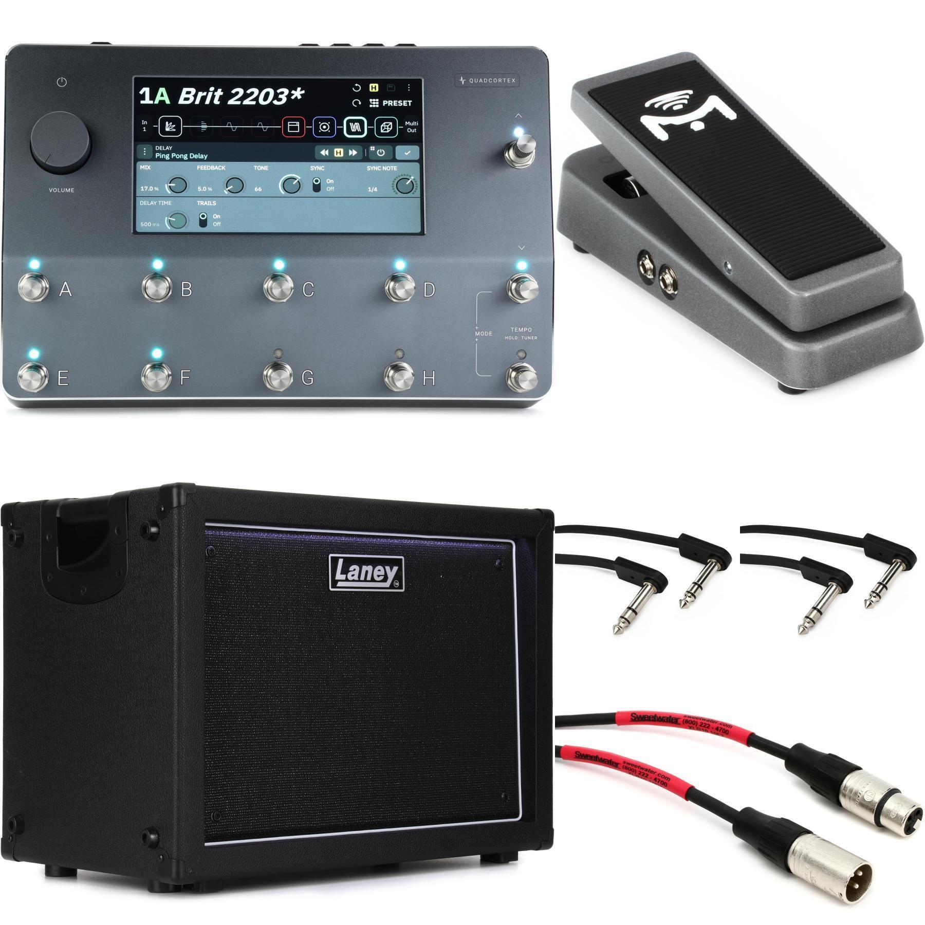 Neural DSP Quad Cortex Quad-Core Digital Effects Modeler/Profiling  Floorboard and Laney LFR-112 Active Cabinet Bundle