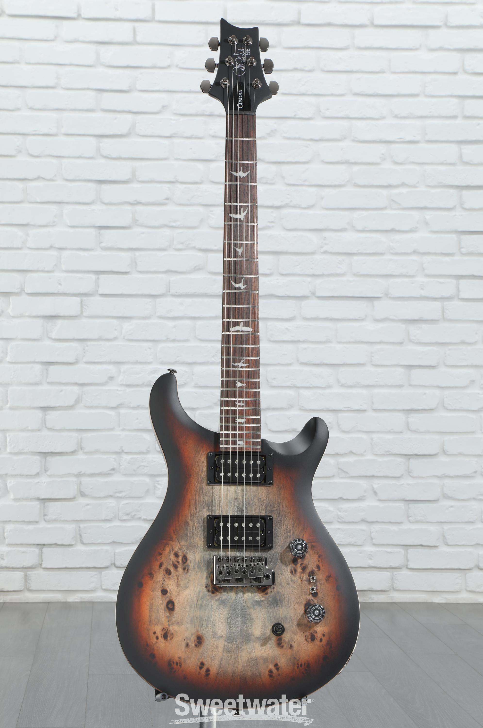 PRS SE Custom 24-08 Exotic Electric Guitar - Charcoal Cherry