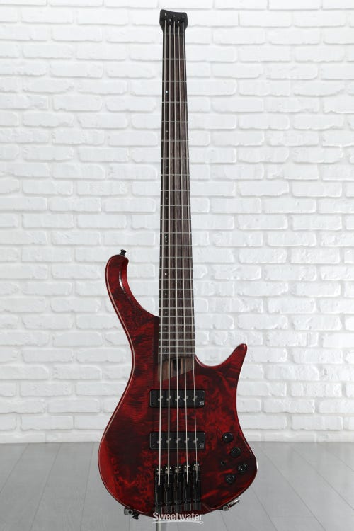 Ibanez EHB Ergonomic Headless 5-string Bass Guitar - Stained Wine Red Low Gloss