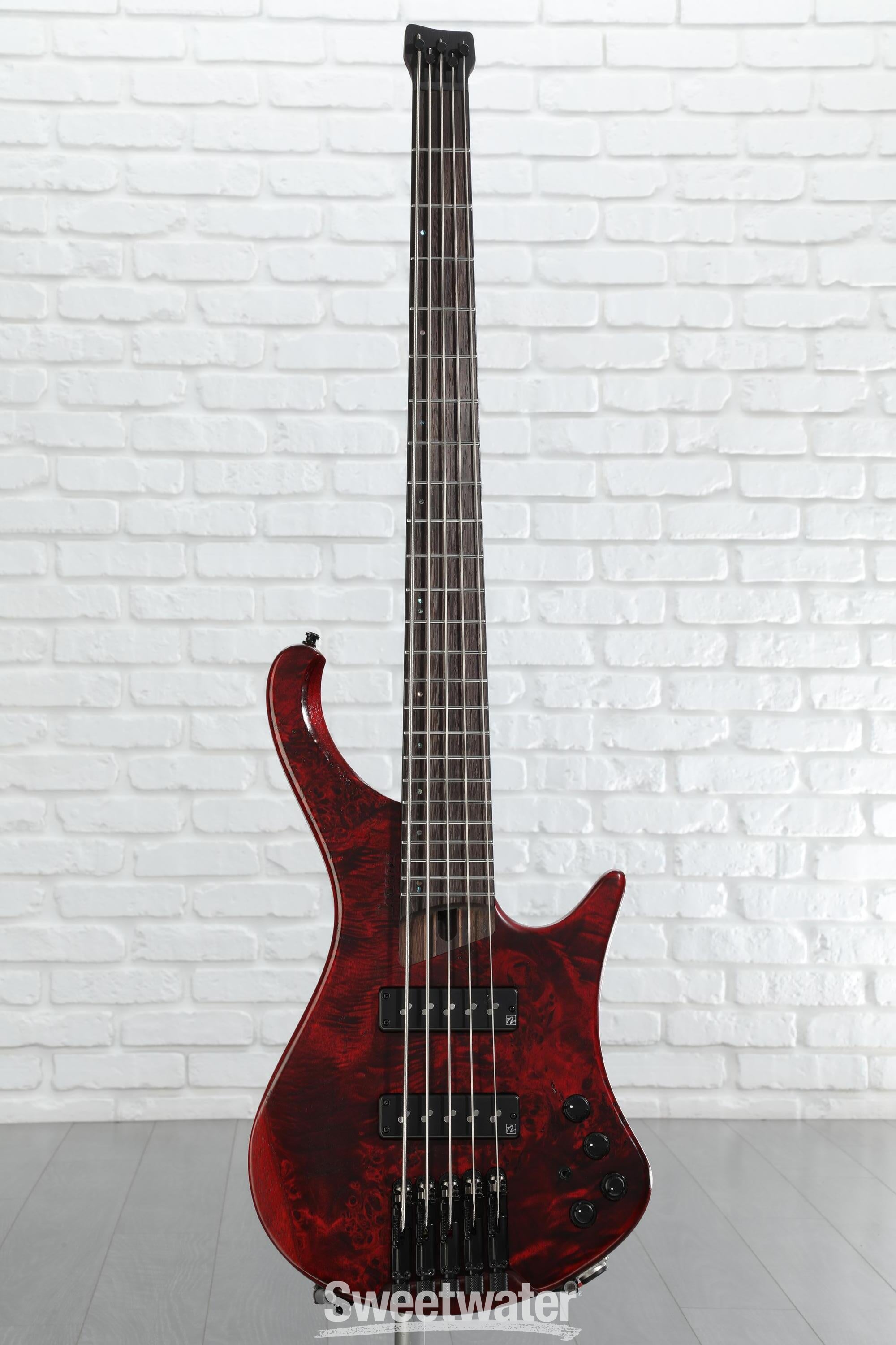 Ibanez EHB Ergonomic Headless 5-string Bass Guitar - Stained Wine Red Low Gloss