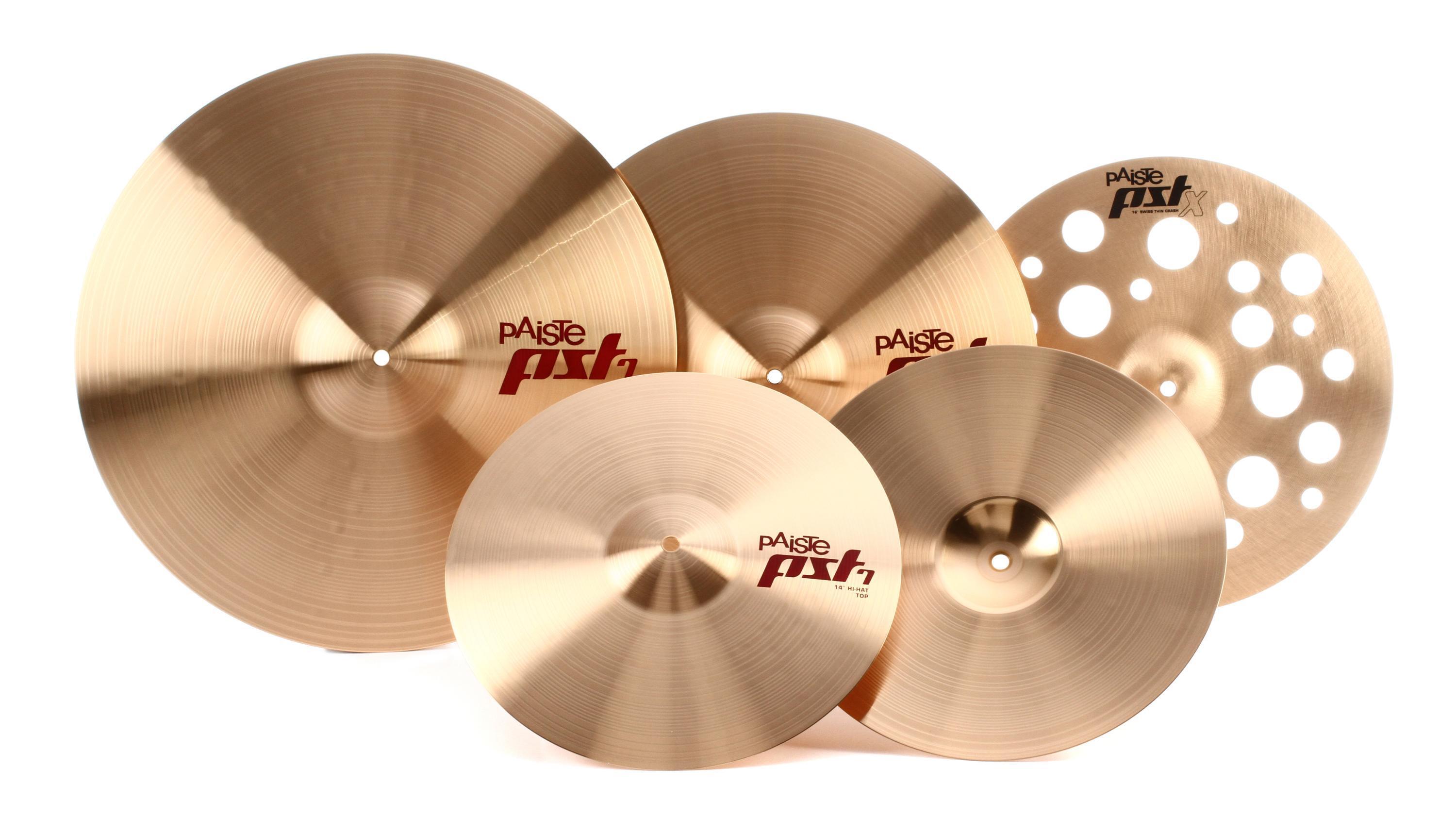 Paiste PST 7 Universal Cymbal Set - 14/18/20 inch - with Free 16 inch PSTX  Swiss Crash