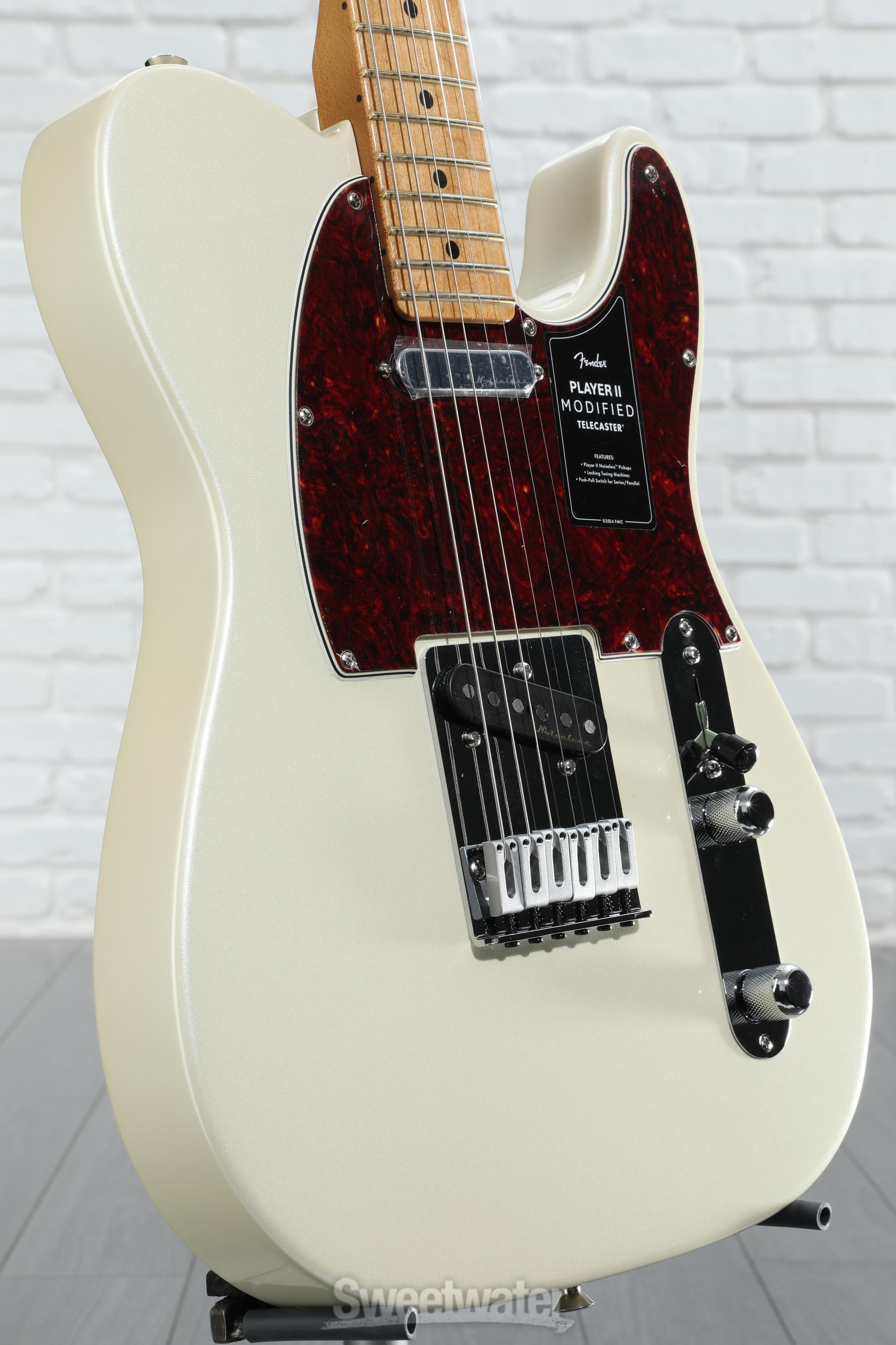 Fender Player II Modified Telecaster Electric Guitar - Olympic Pearl, Maple Fingerboard
