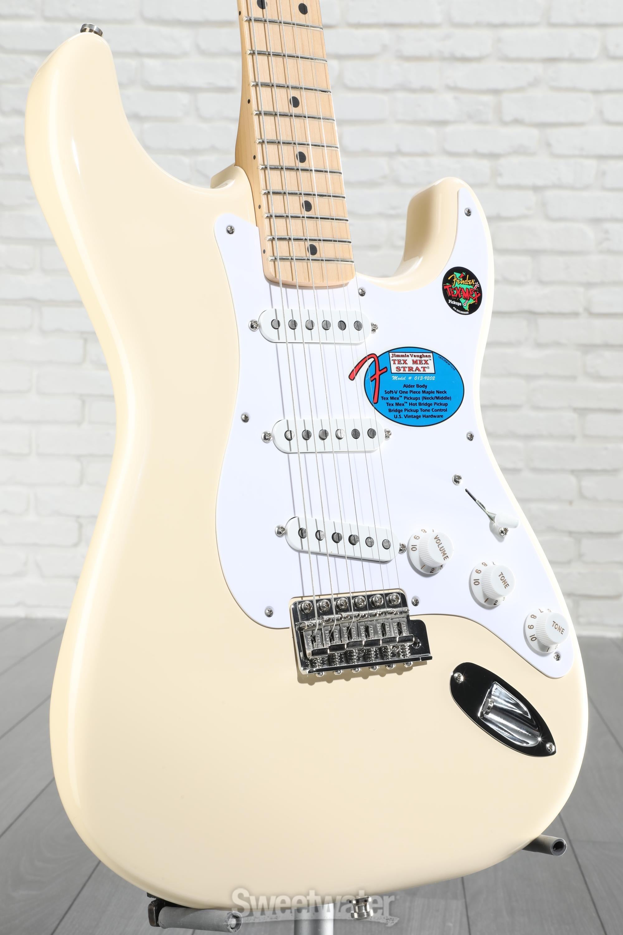 Fender Jimmie Vaughan Tex-Mex Stratocaster - Olympic White with Maple  Fingerboard | Sweetwater