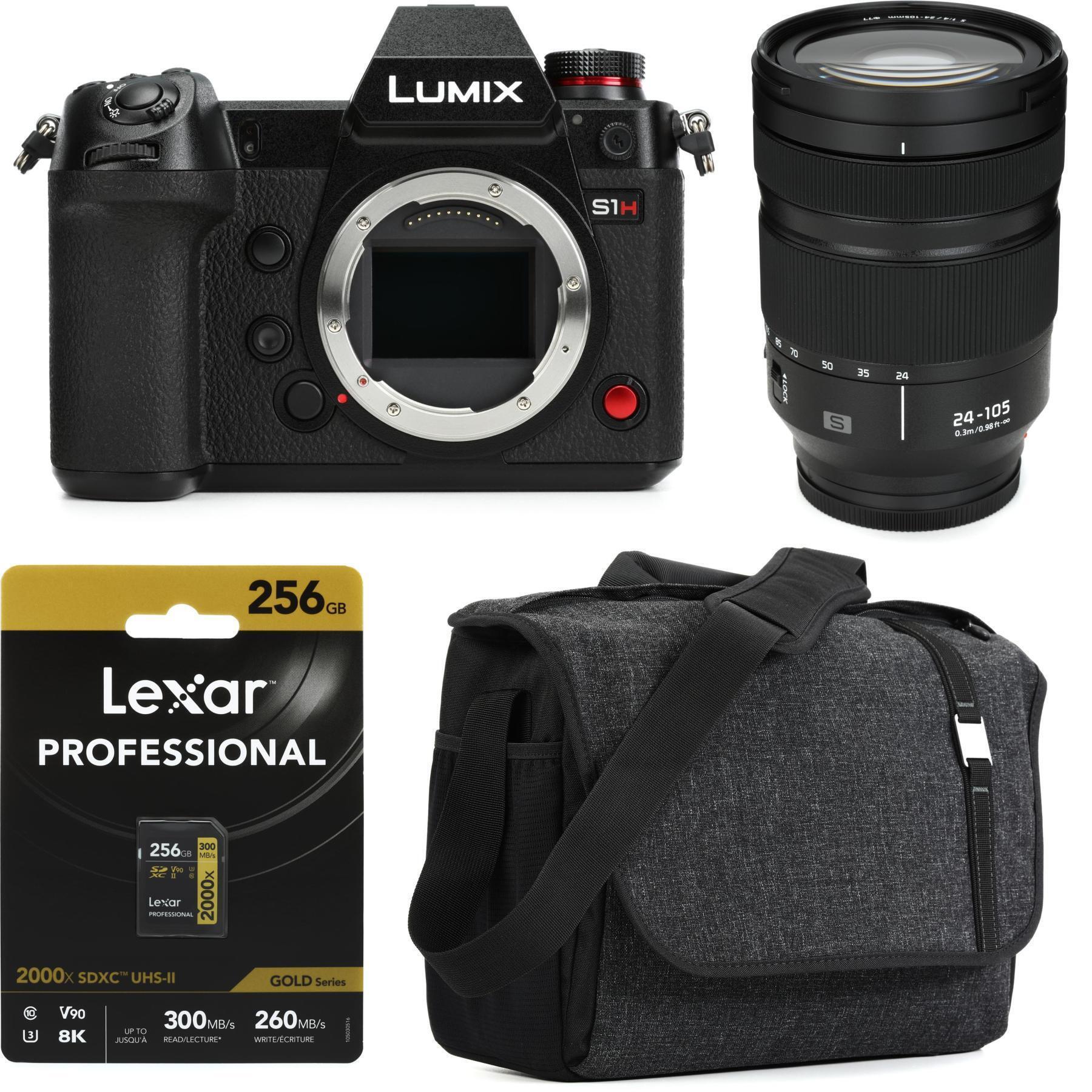 Panasonic Lumix S1H Mirrorless Camera and S-R24105 24-105mm Lens Essentials  Bundle