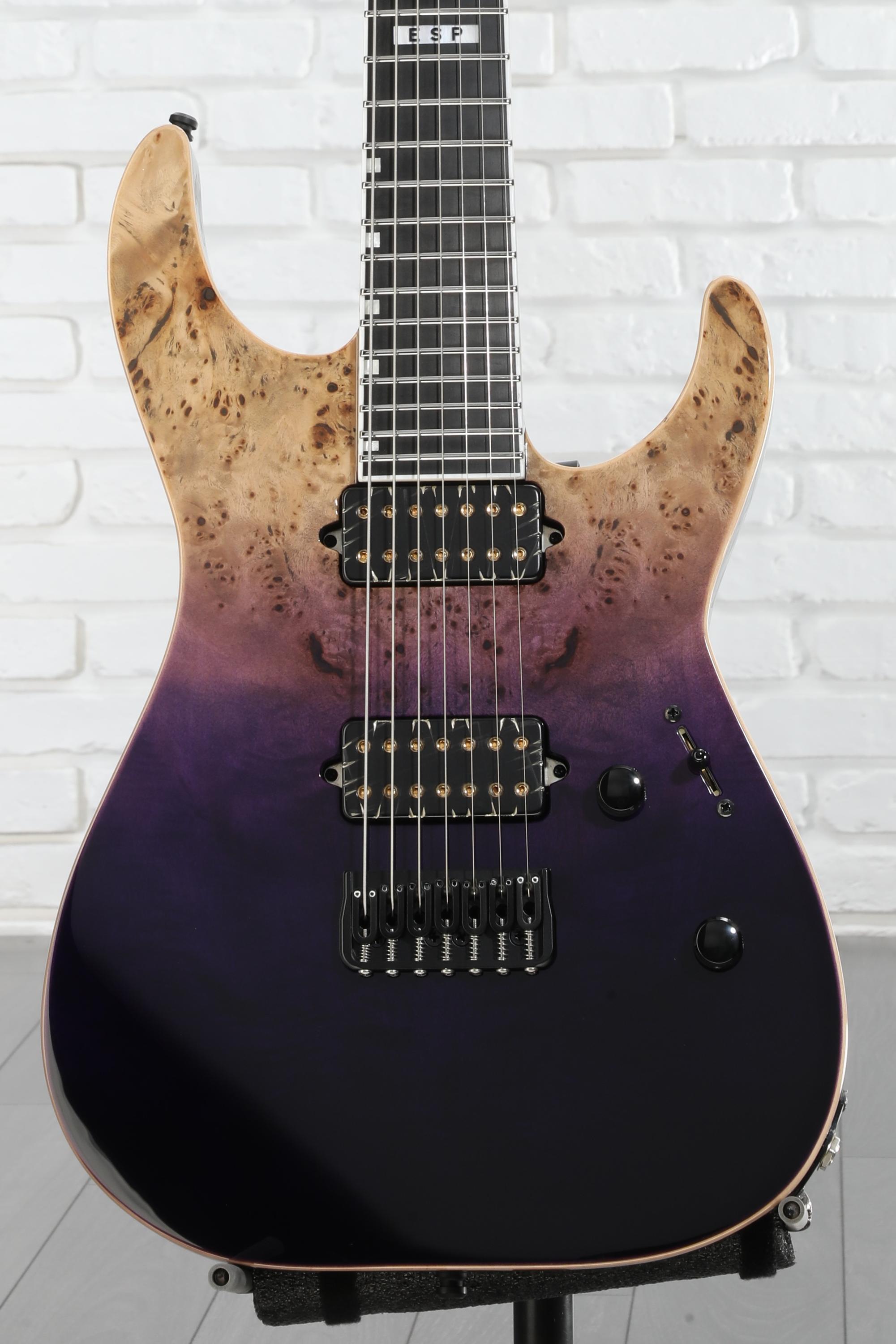 ESP E-II M-II 7 NT Electric Guitar - Purple Natural Fade | Sweetwater