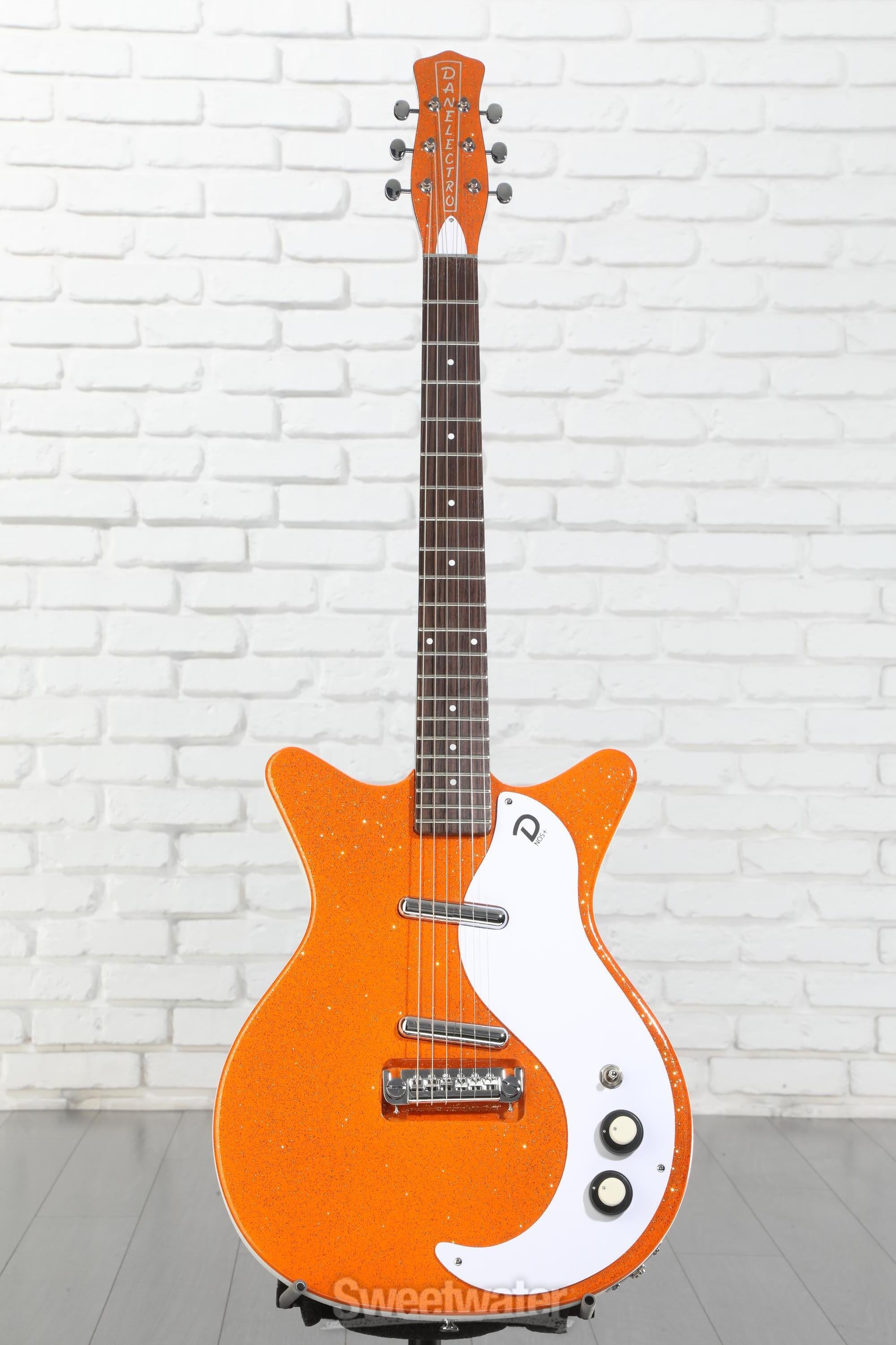 Danelectro '59M NOS+ Electric Guitar - Orange Metalflake | Sweetwater