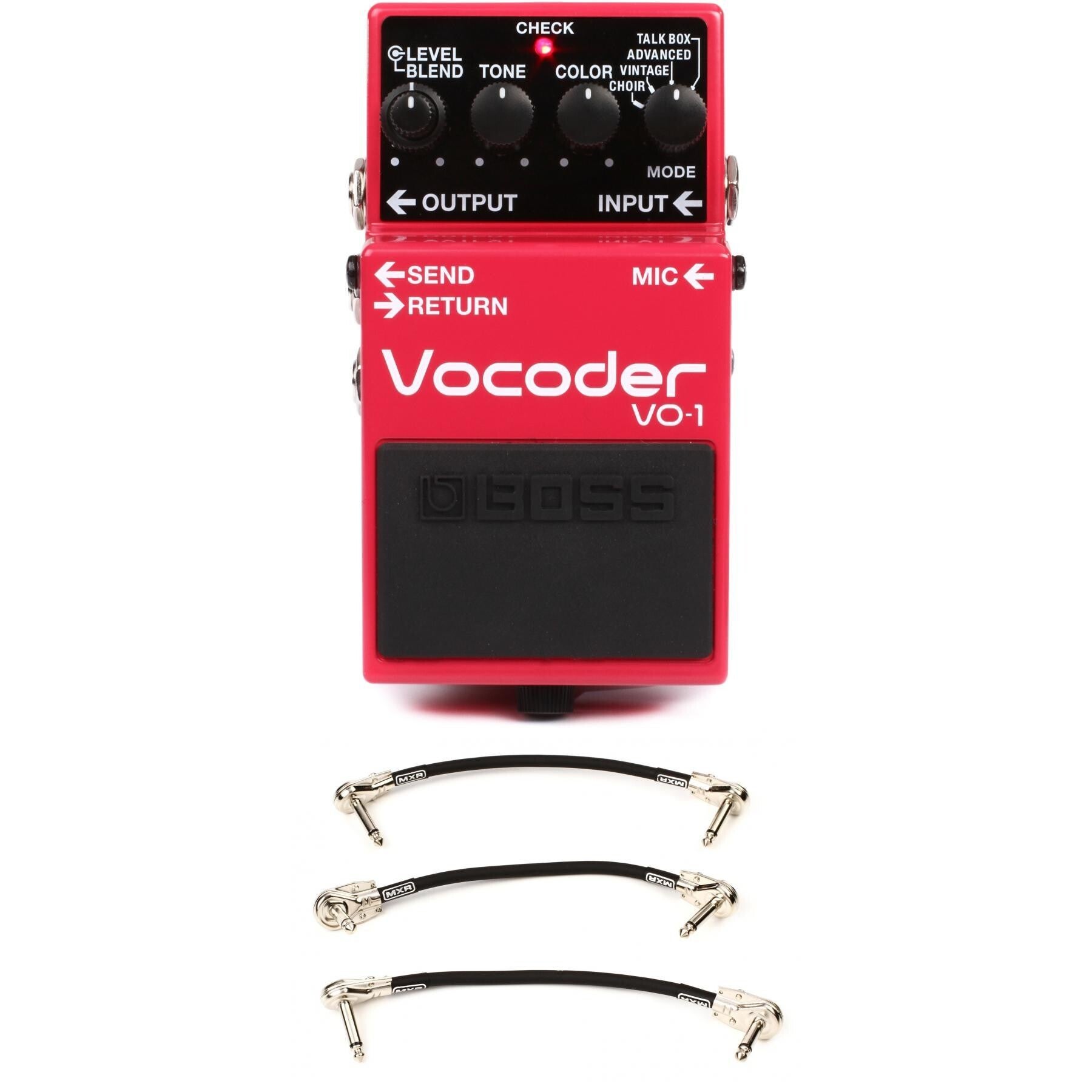 Boss VO-1 Vocoder Pedal with 3 Patch Cables | Sweetwater