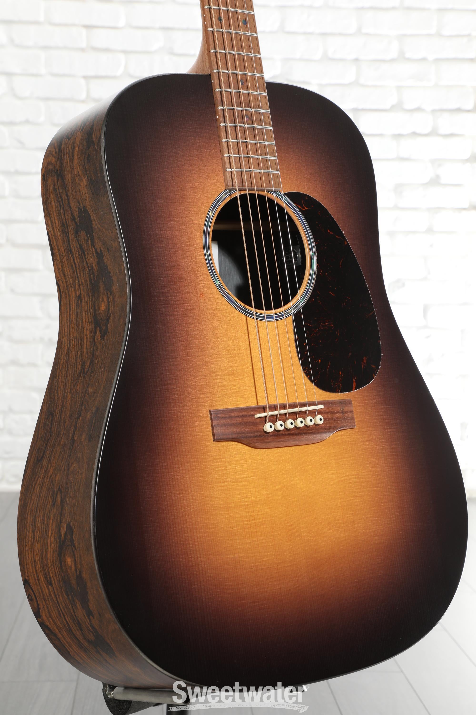 Martin D-X2E Dreadnought Acoustic-electric Guitar - Ziricote Burst