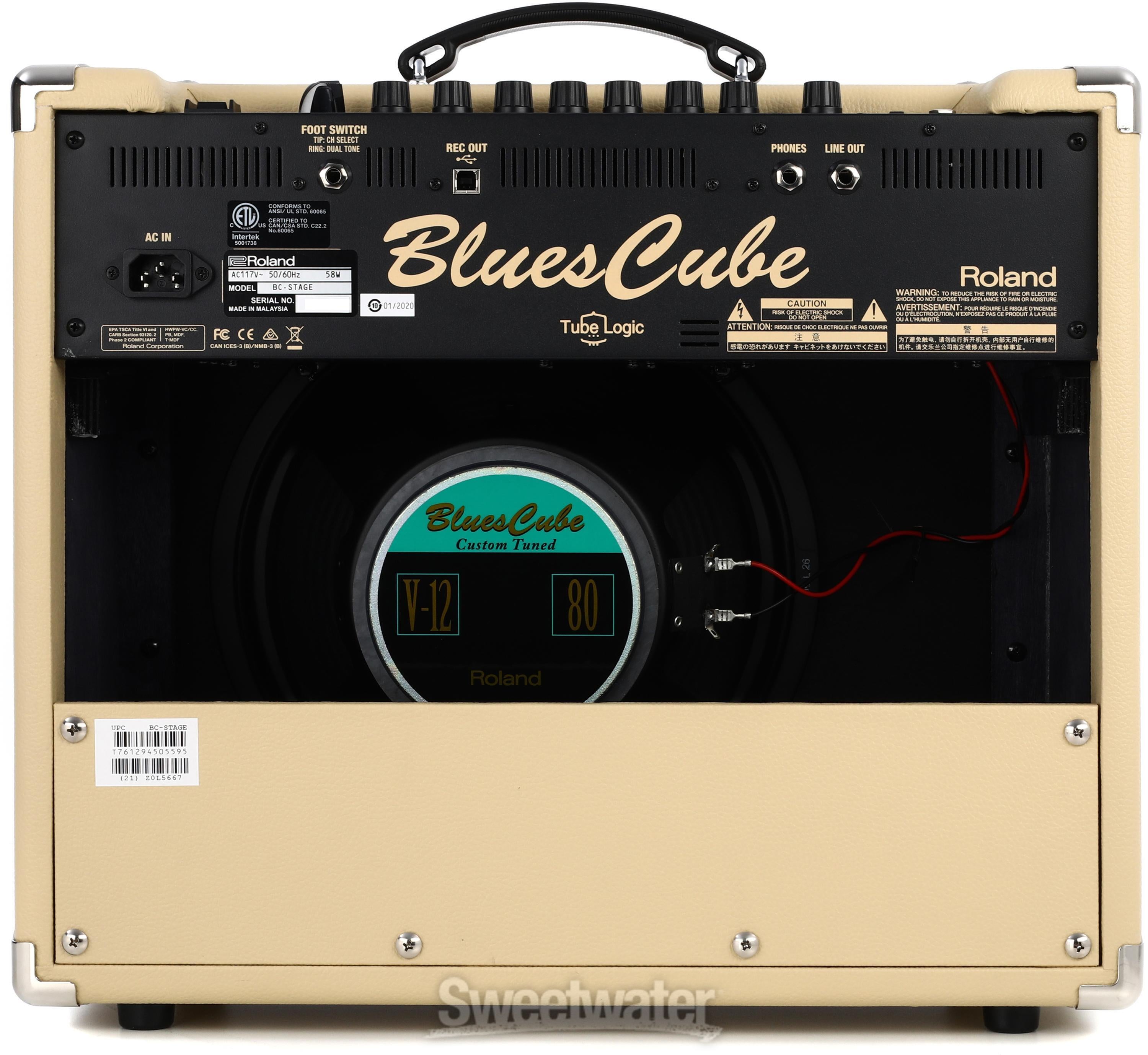 Roland Blues Cube Stage 1 x 12-inch 60-watt Combo Amp - Blonde 