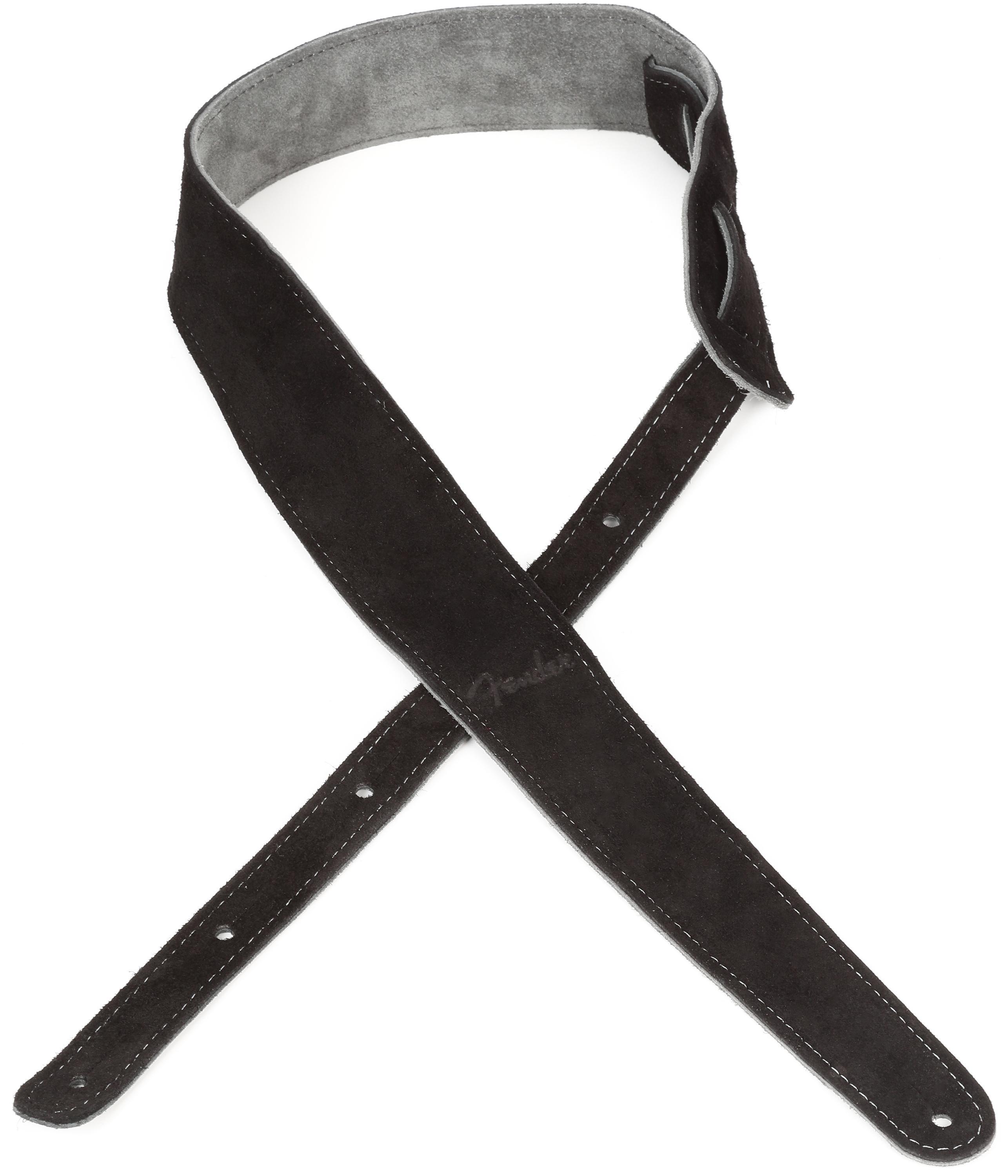 Photo of Fender Reversible Suede Guitar Strap - Black/Gray