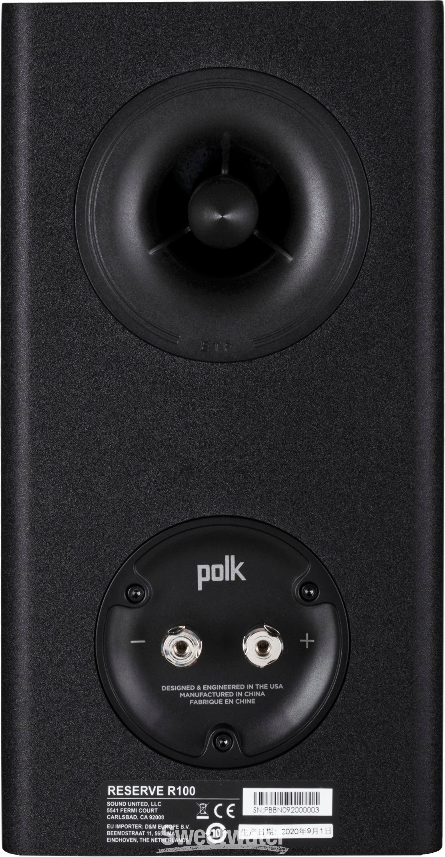 Polk Audio Reserve R100 Bookshelf Speakers - Black | Sweetwater