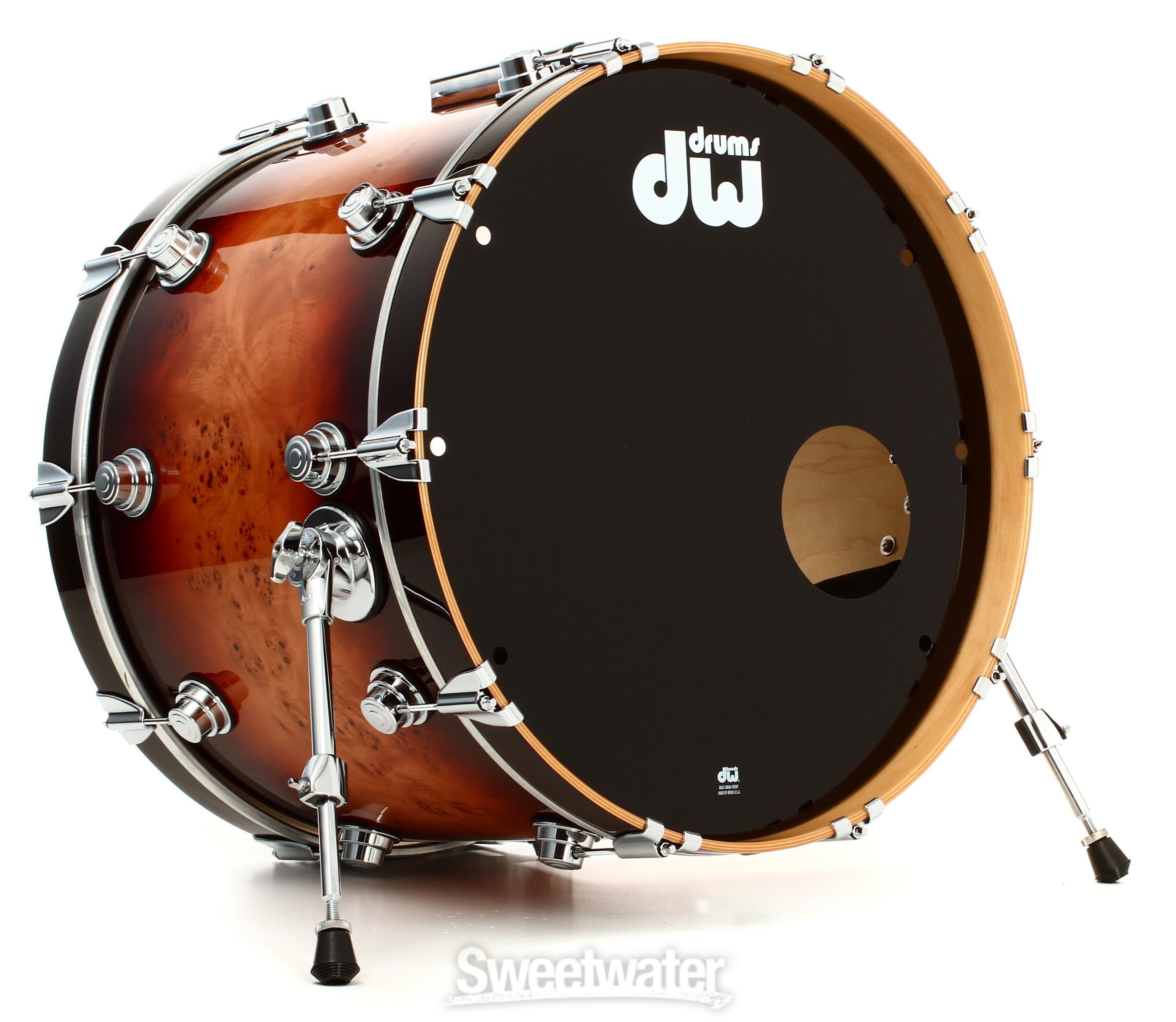 DW Collector's Jazz Series 5-piece Shell Pack - Deep Rich Red Burst over  Exotic Mapa Burl