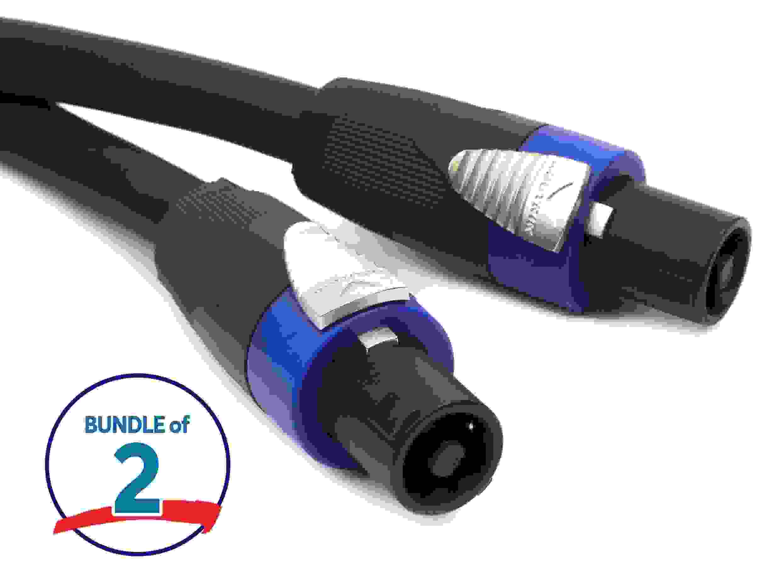 Pro Co S114NN 4-conductor speakON to speakON Speaker Cable - 50 foot (2-pack)