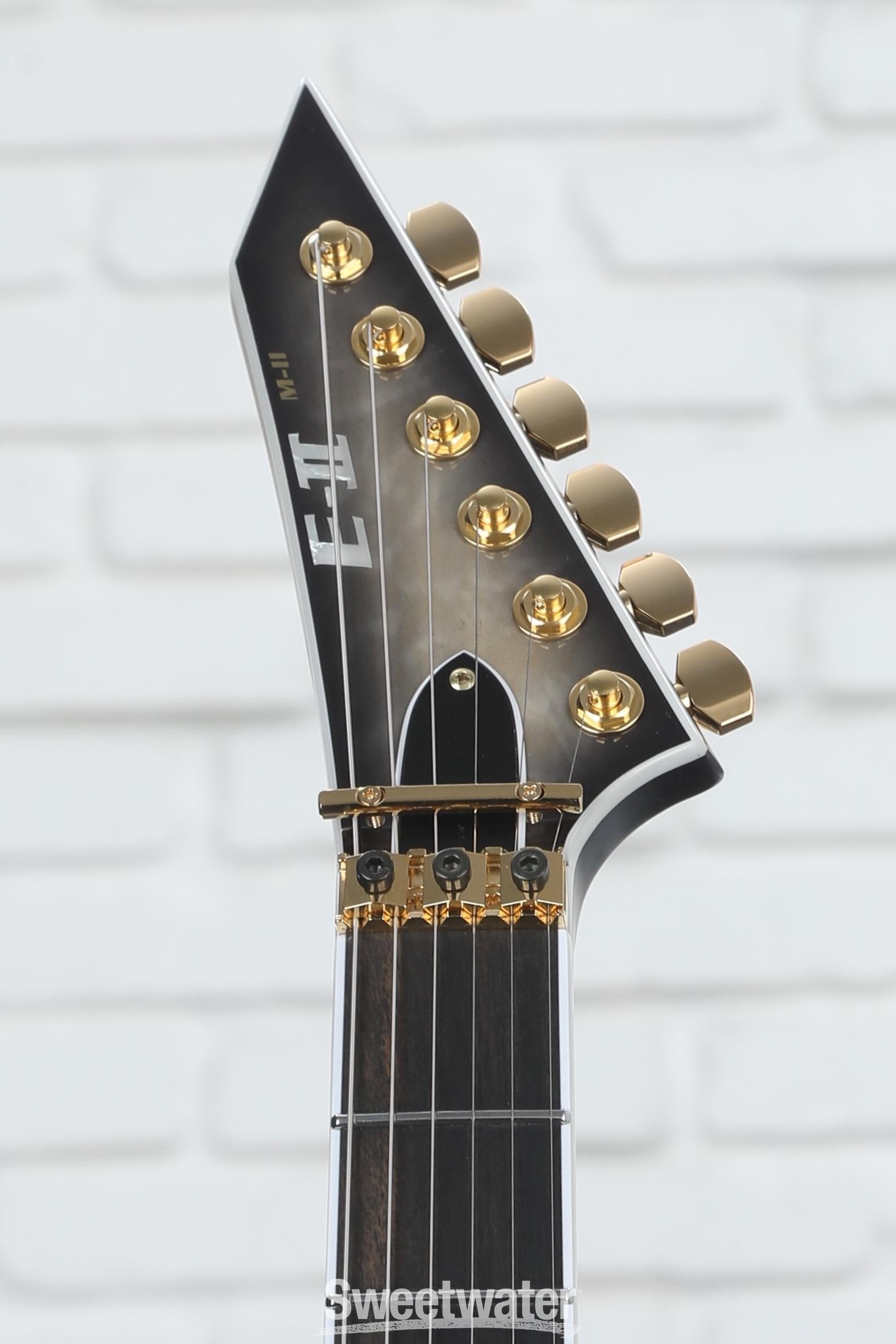 ESP E-II M-II QM Electric Guitar - Black Natural Burst