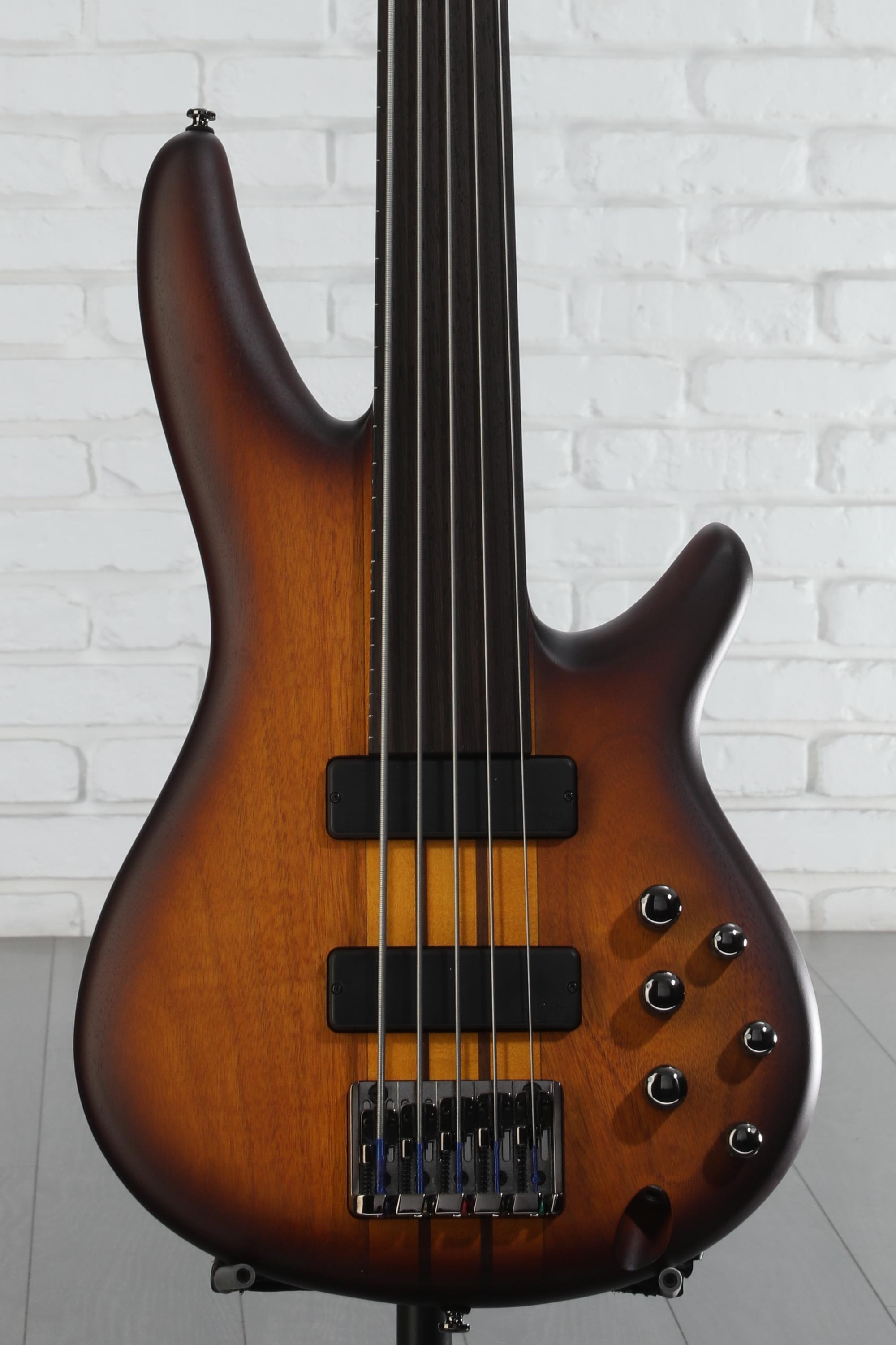 Ibanez SRF705 5弦　フレットレスベース Ibanez Bass Workshop SRF705 Fretless Bass Guitar - Brown Burst
