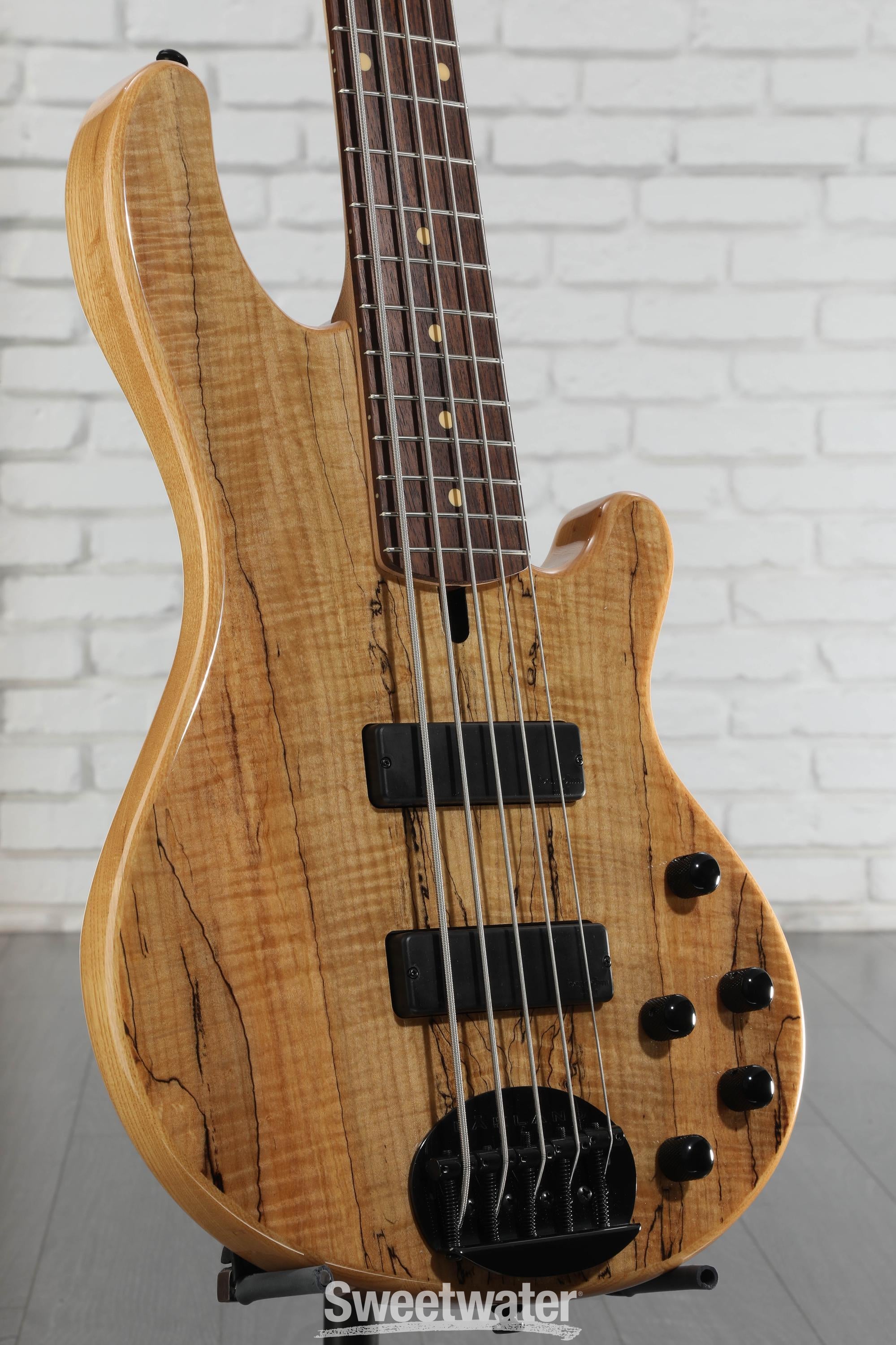 Lakland Skyline 55-01 Deluxe Spalted Maple Bass Guitar - Natural