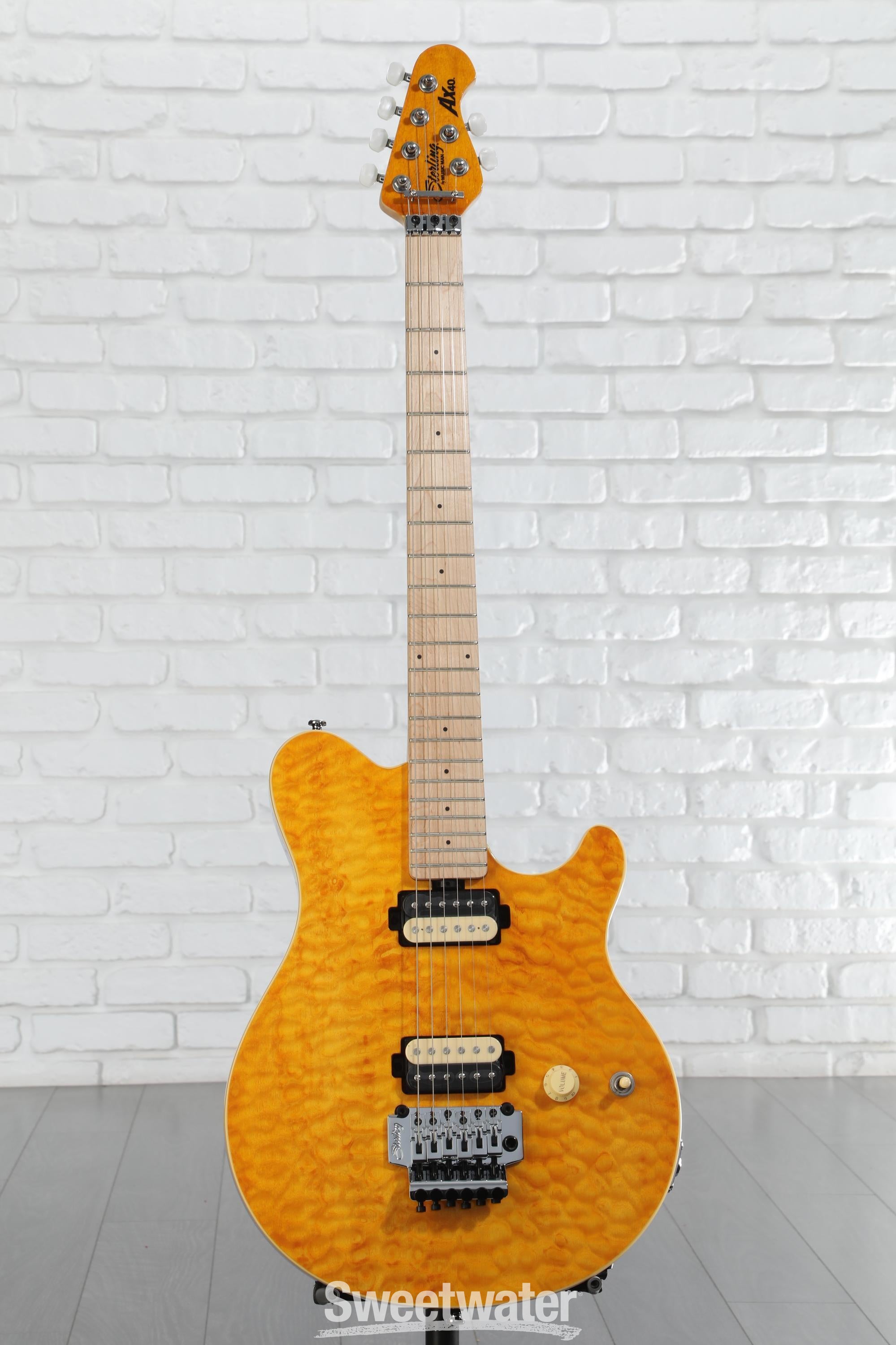 Sterling By Music Man Axis Quilted Maple Electric Guitar - Trans