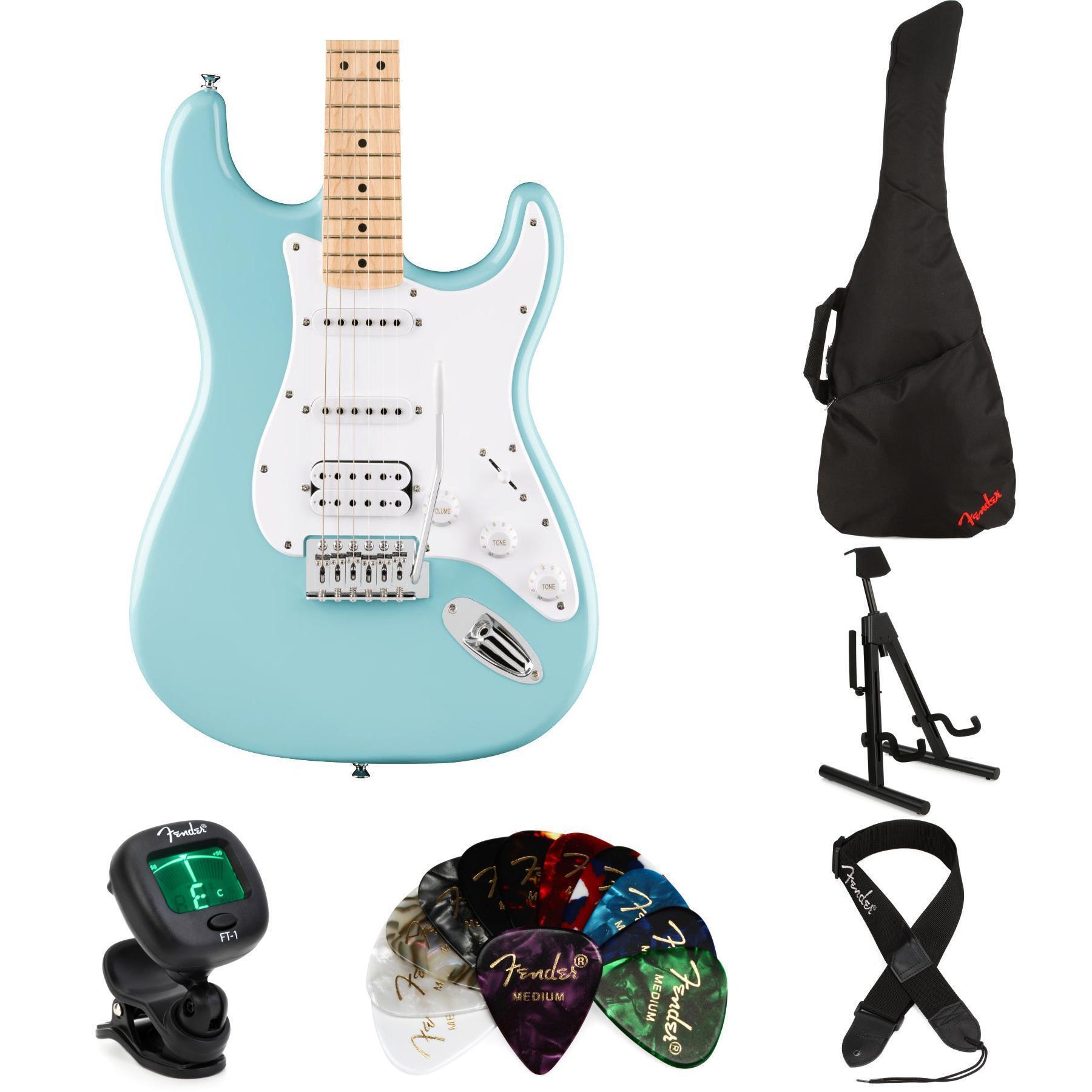 Squier Sonic Stratocaster HSS Electric Guitar Essentials Bundle