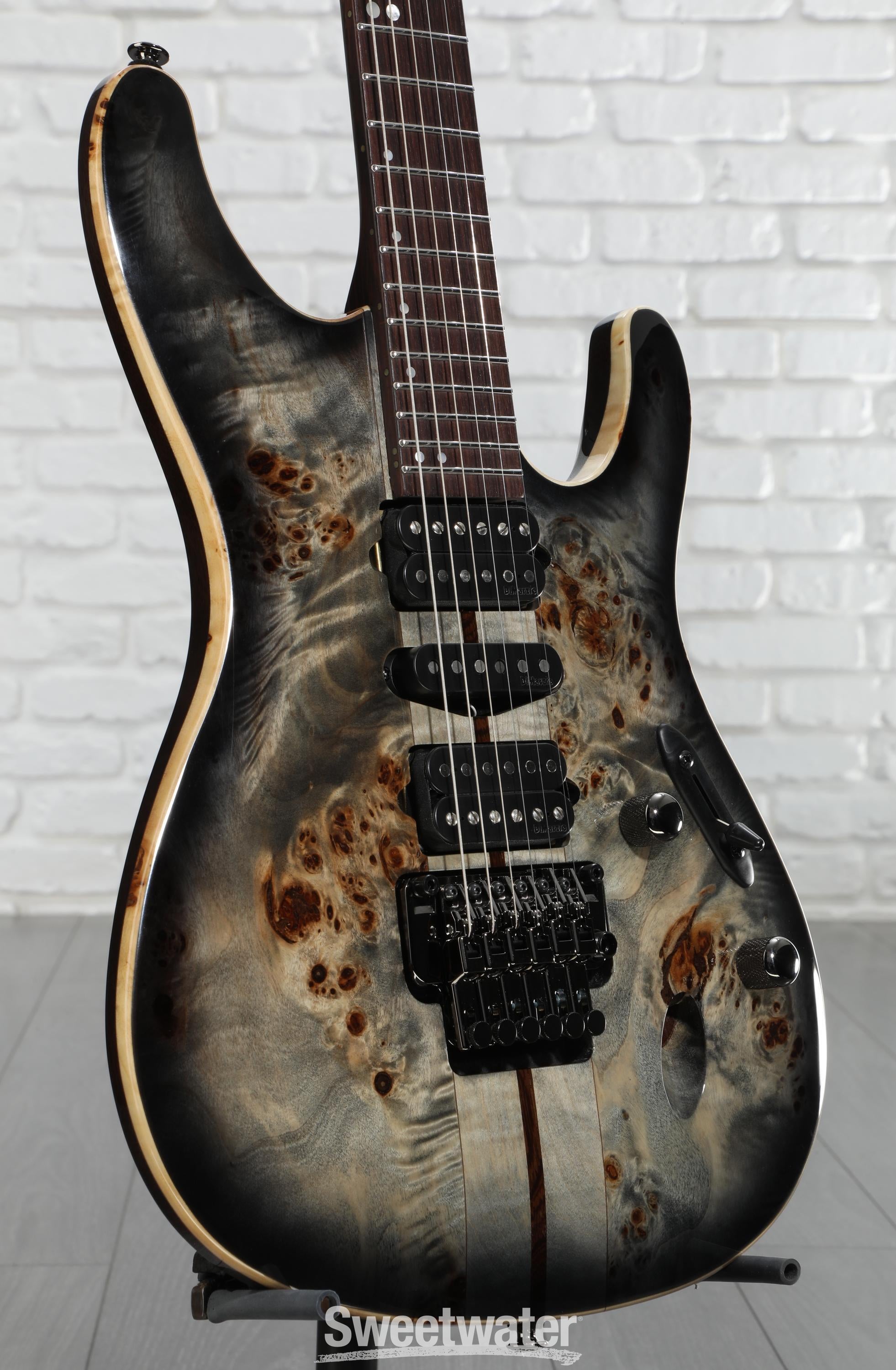 Ibanez Premium S1070PBZ Electric Guitar - Charcoal Black Burst