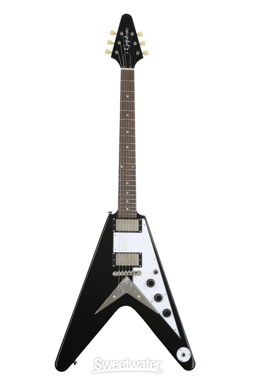 Epiphone Flying V Electric Guitar - Ebony | Sweetwater