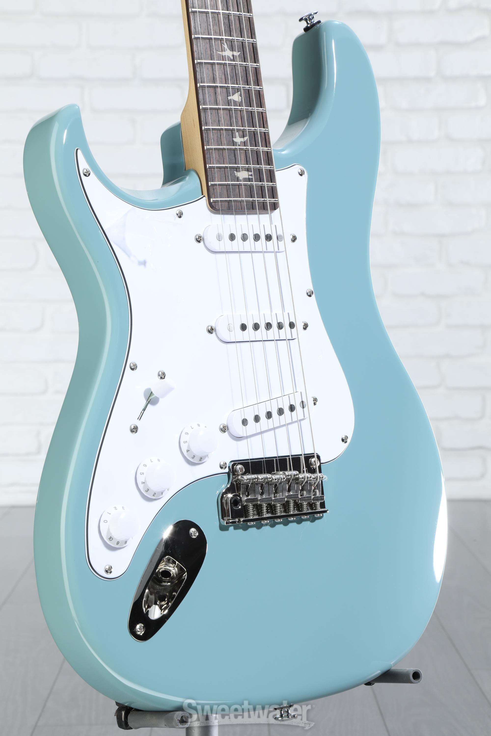 PRS SE Silver Sky Left-handed Electric Guitar - Stone Blue with