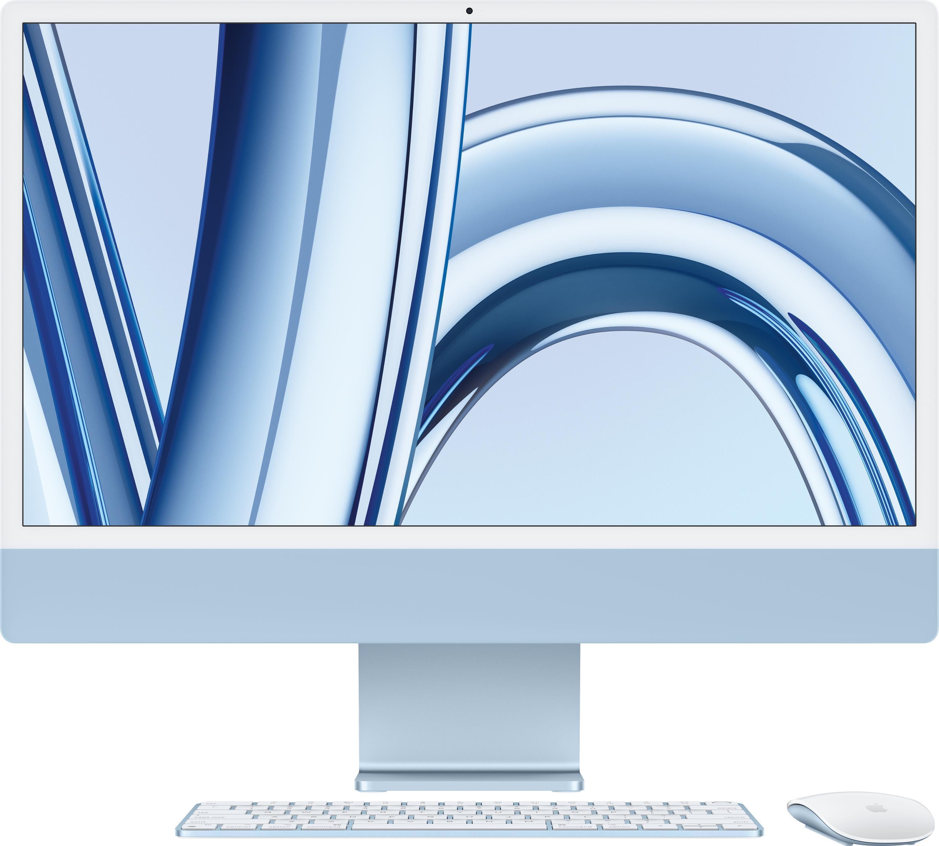 Apple 24-inch iMac With Retina 4.5K Display: Apple M3 Chip with 8‑core CPU  and 8‑core GPU, 256GB - Blue
