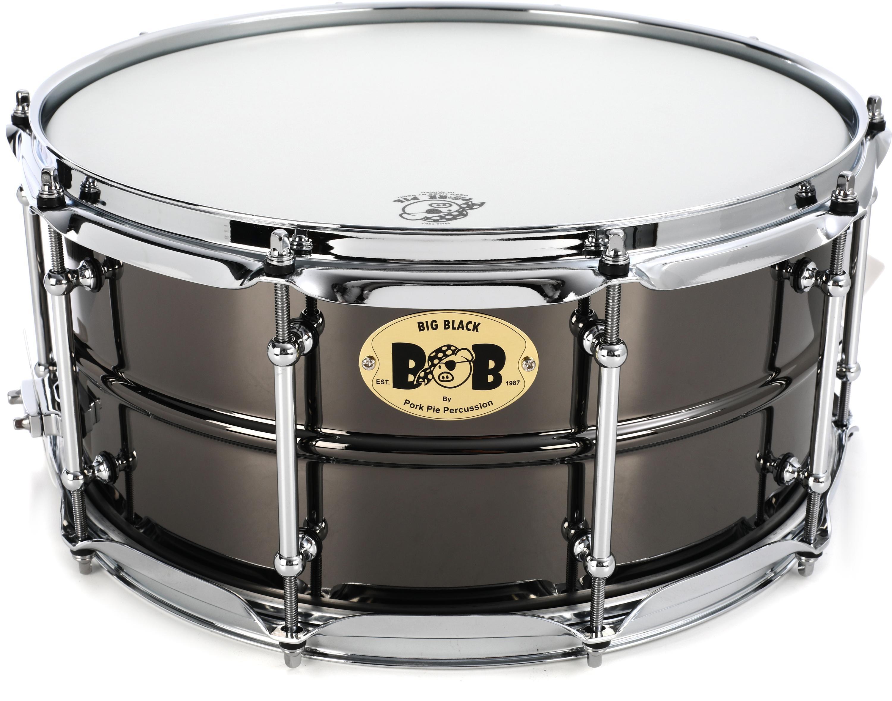 Pork Pie Percussion Big Black Brass 6.5 x 14-inch Snare Drum 