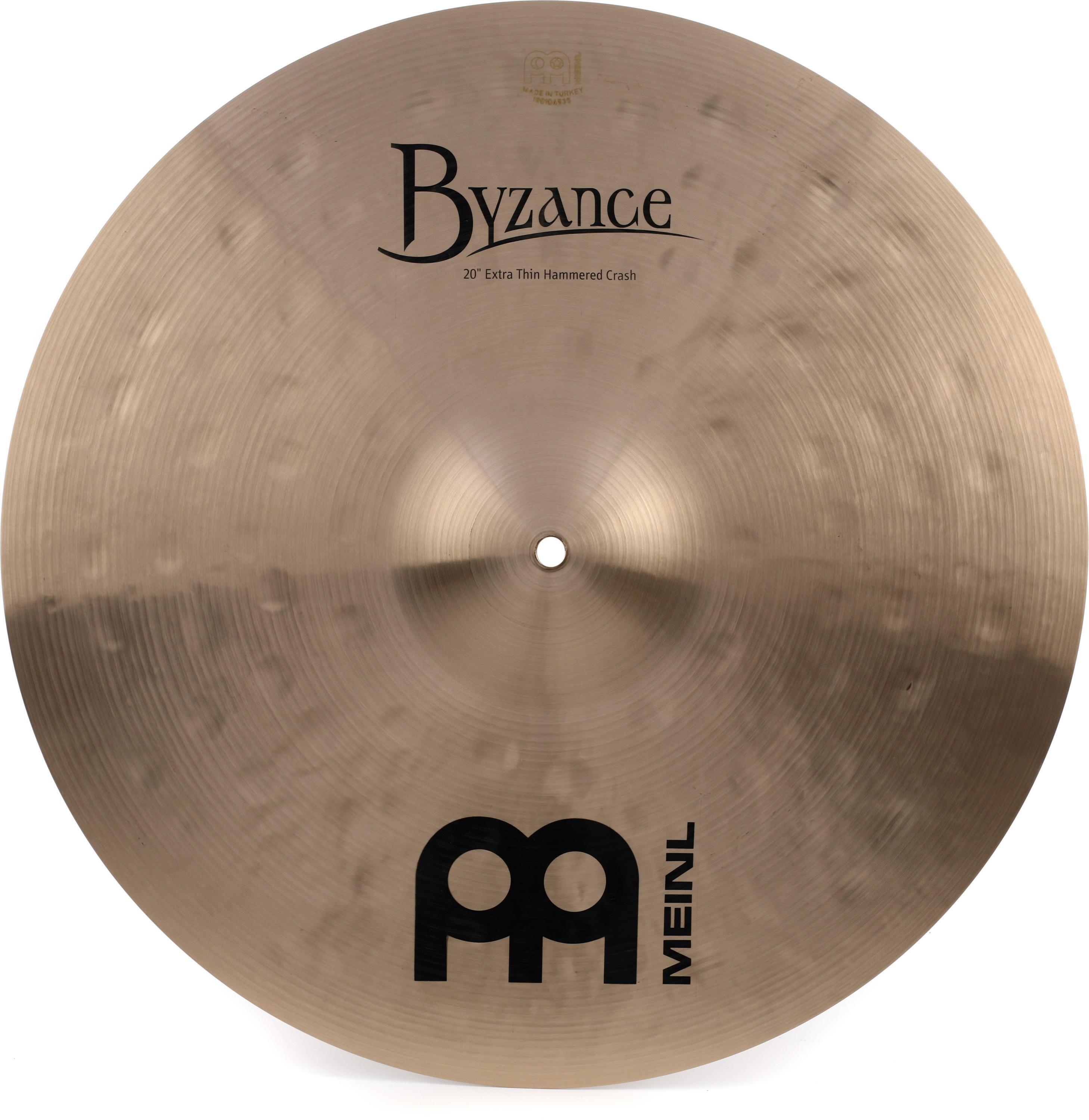 Meinl Cymbals Byzance Mixed Crash Pack - 18 inch Dual, 20 inch, and 21 inch  Ride, Raw/Brilliant and Extra Thin Hammered Traditional