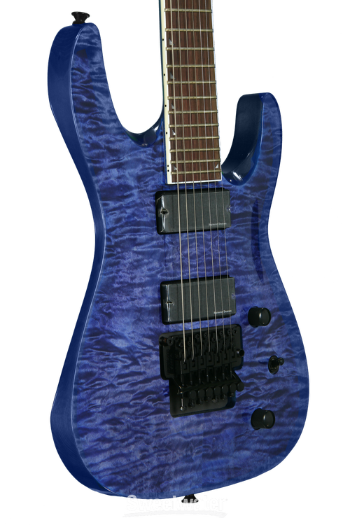 Jackson SLATXSD 3-7 - Trans Blue, Quilt Maple | Sweetwater