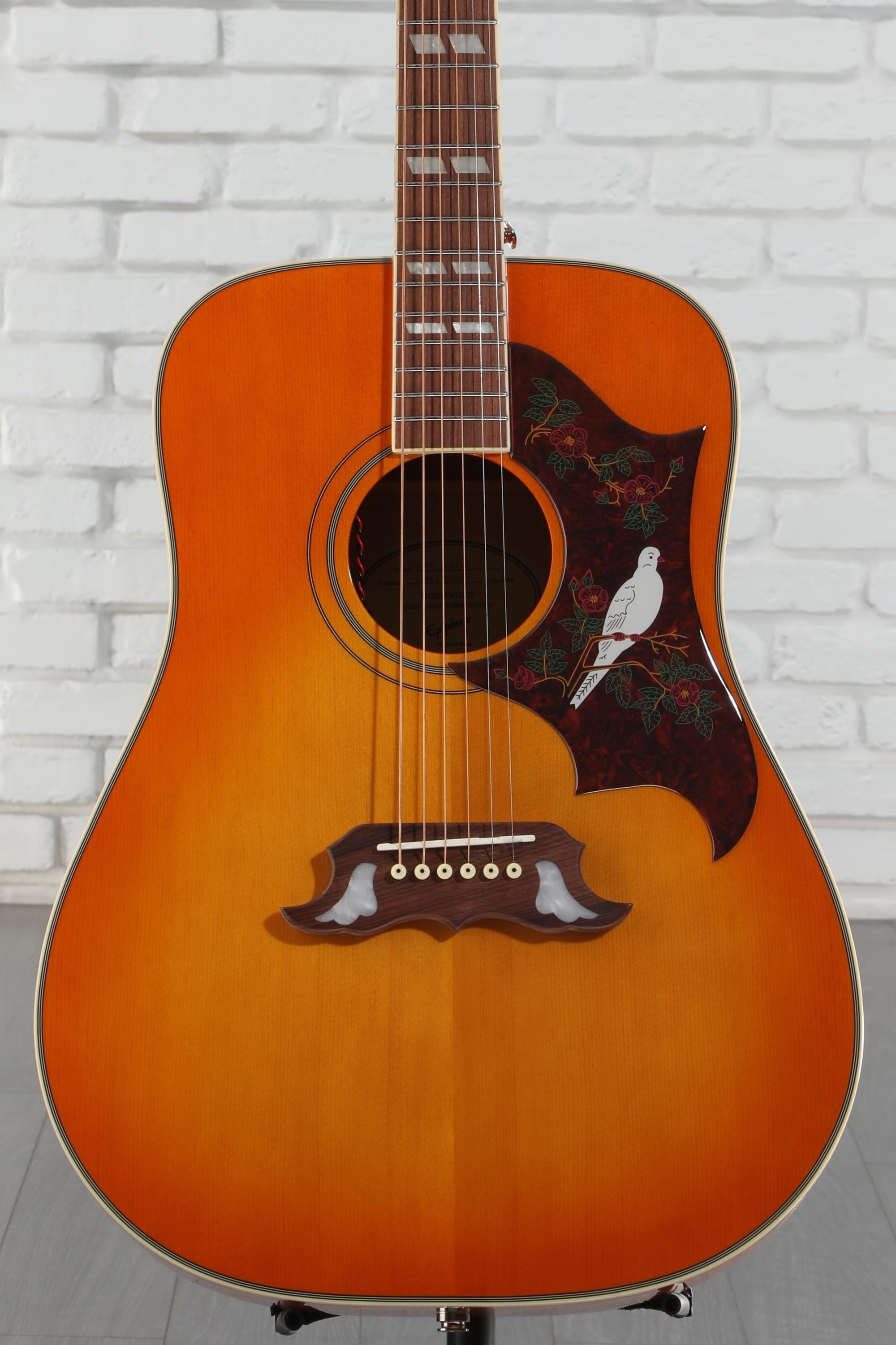 エピフォン DOVE-NA Epiphone Dove Studio Acoustic-electric Guitar - Violin Burst