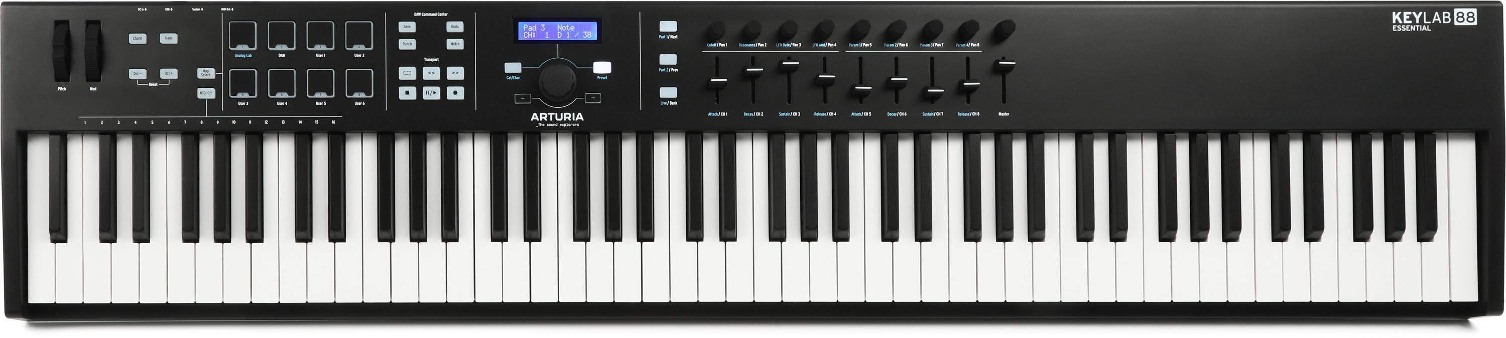 Arturia KeyLab Essential 88 88-key Keyboard Controller - Black