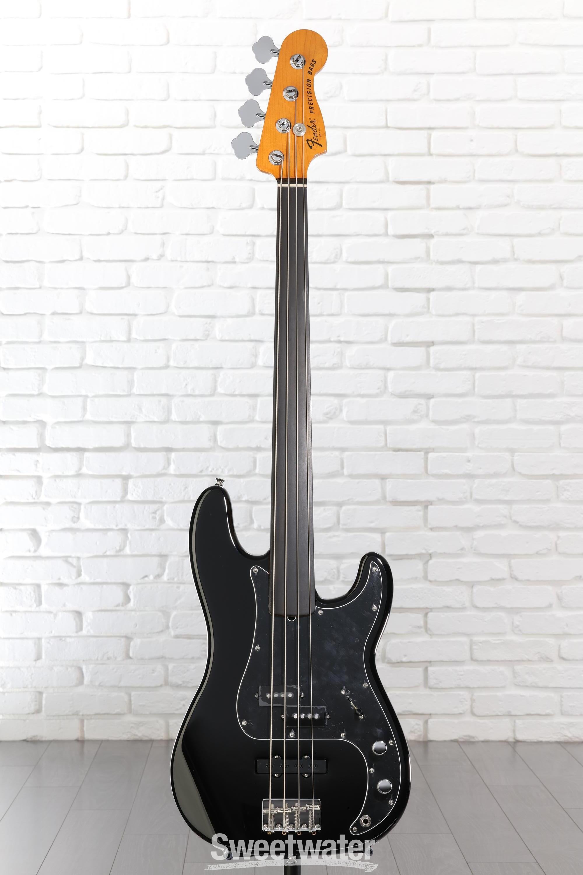 Fender Tony Franklin Fretless Precision Bass - Black | Sweetwater