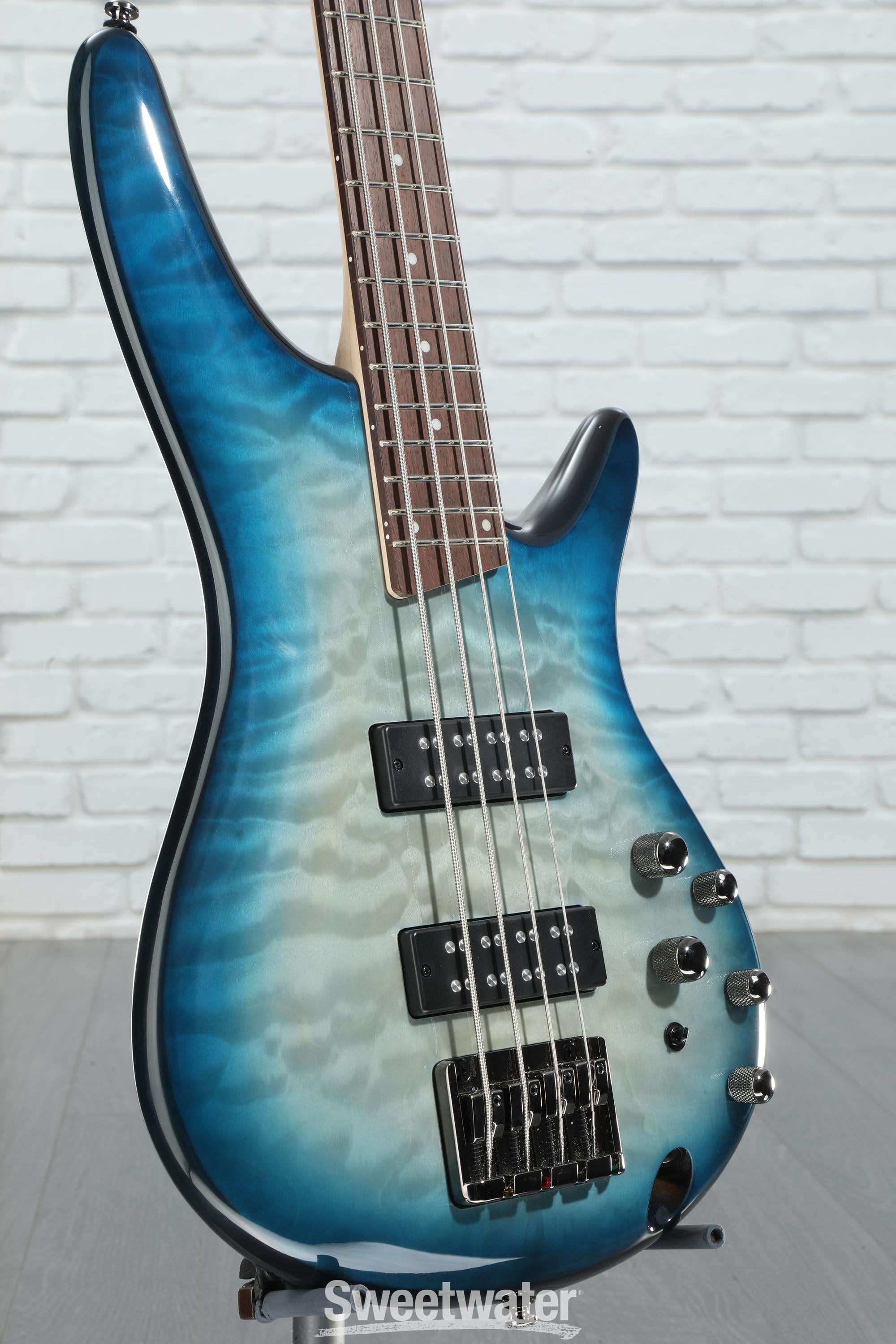 Ibanez SR Standard SR400EQM Bass Guitar - Stained Cosmic Blue