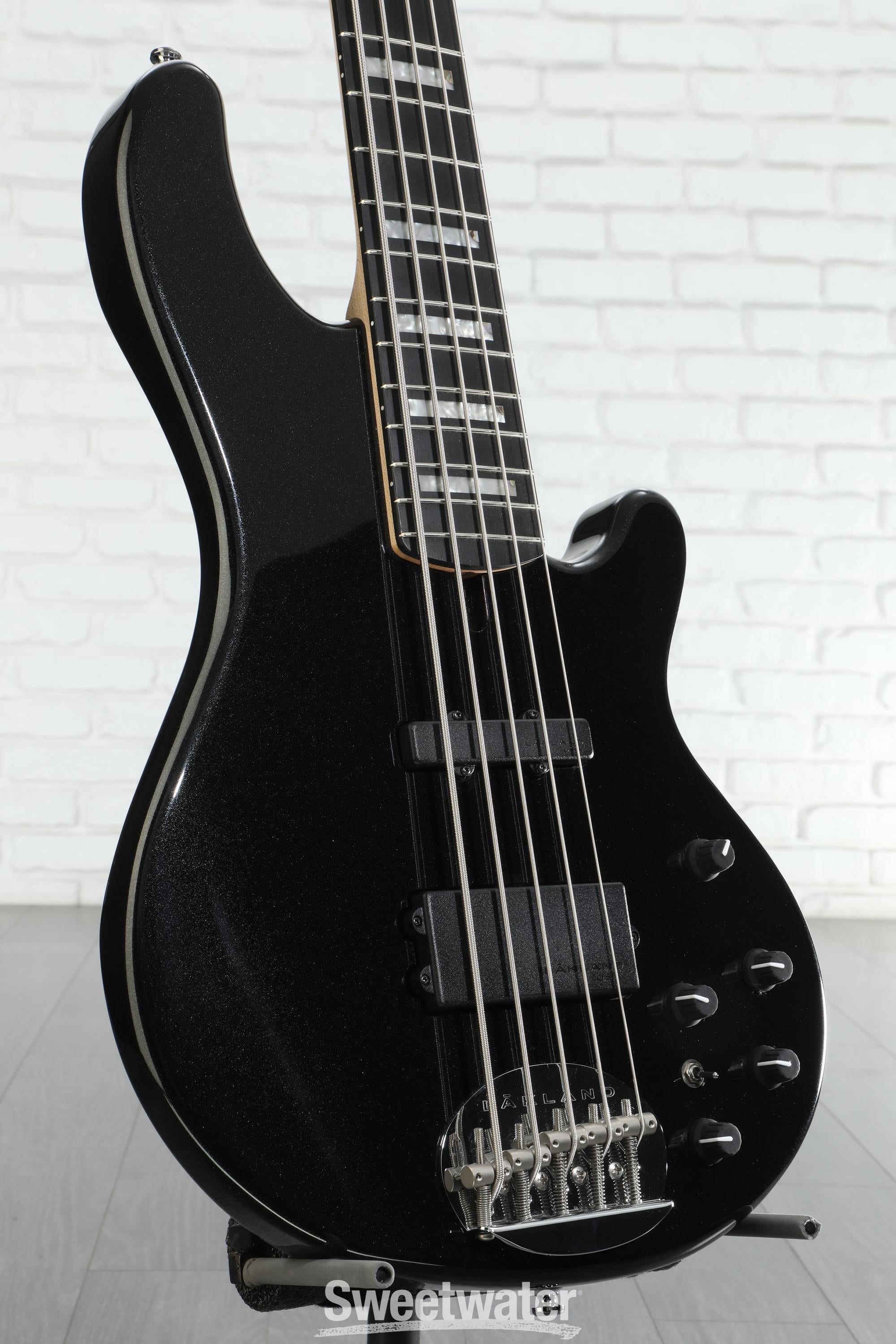 Lakland Skyline 55-02 Custom Bass Guitar - Black Sparkle with