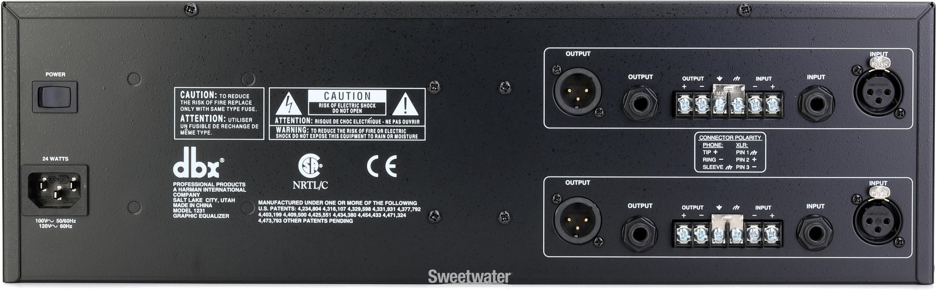 dbx 1231 Dual 31-band Graphic Equalizer | Sweetwater